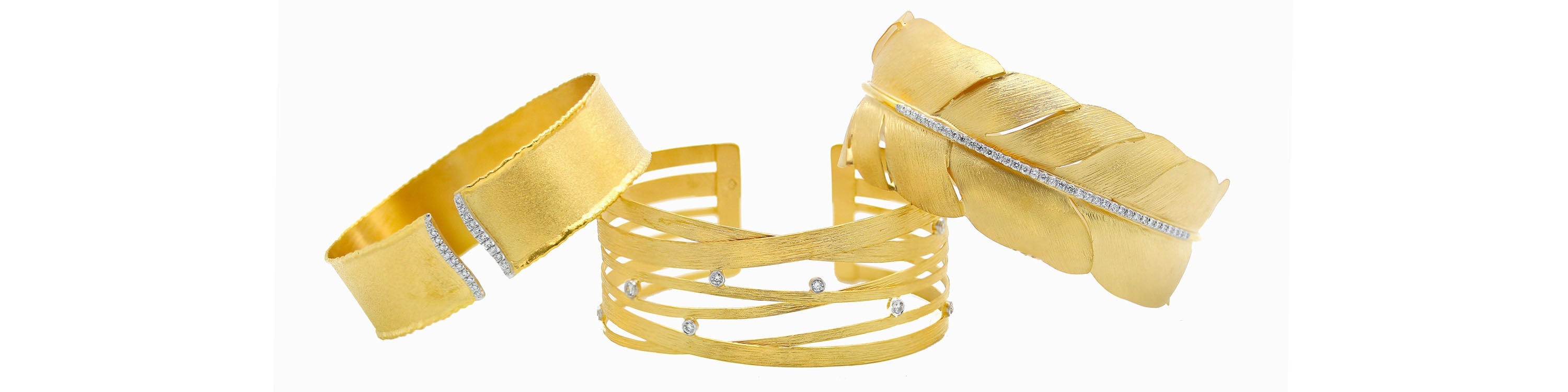 gold and diamond cuff bracelets