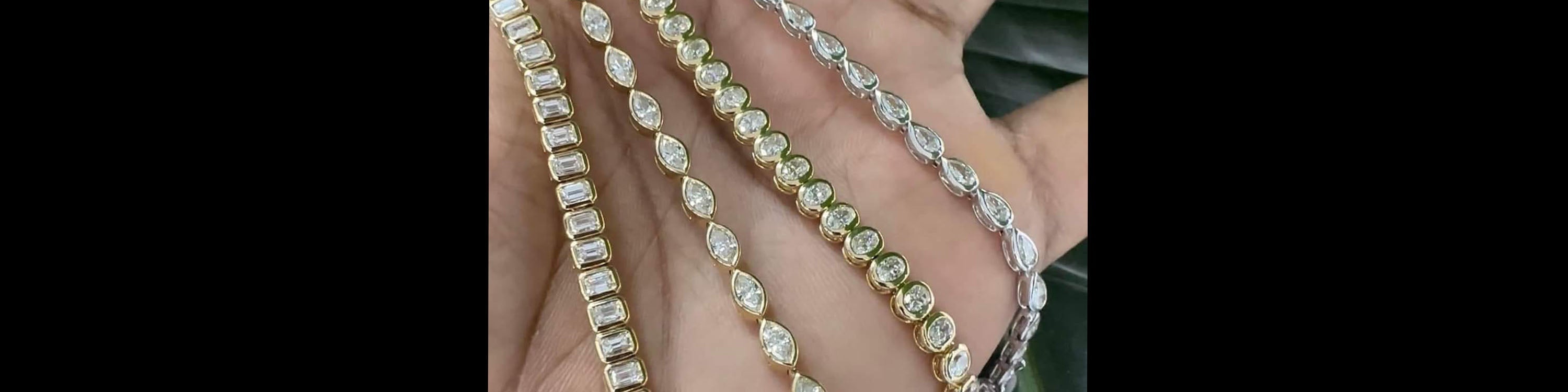 diamond line bracelets