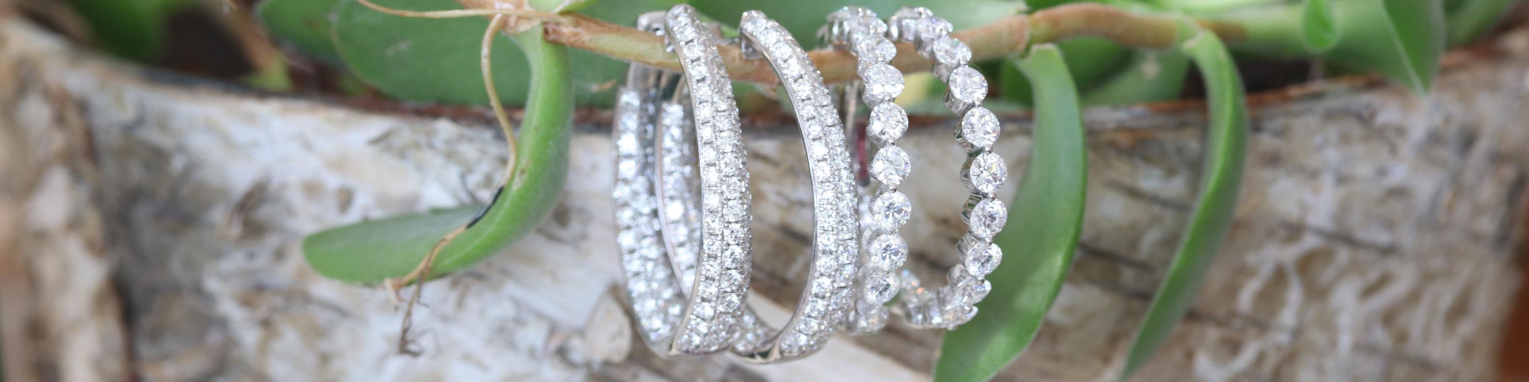 diamond hoop earrings
