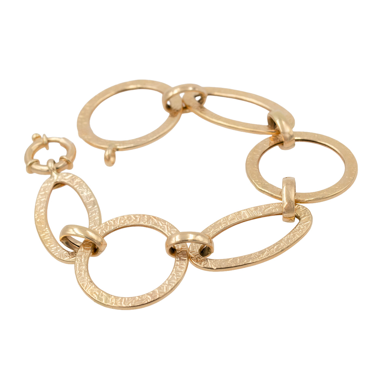 Large Textured Link Bracelet
