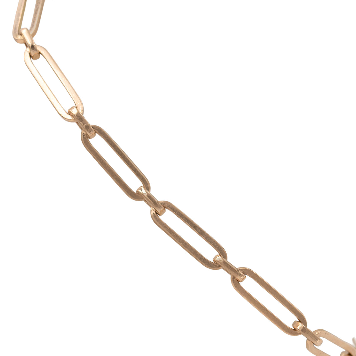 Yellow Gold Paperclip Link Bracelet