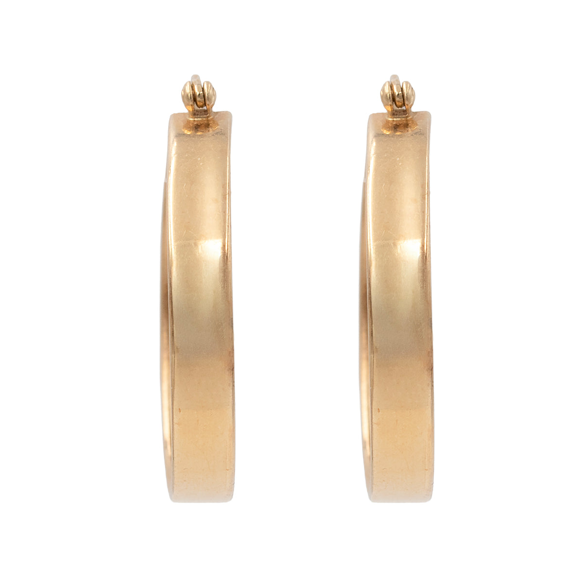 Flat Medium Hoop Earrings