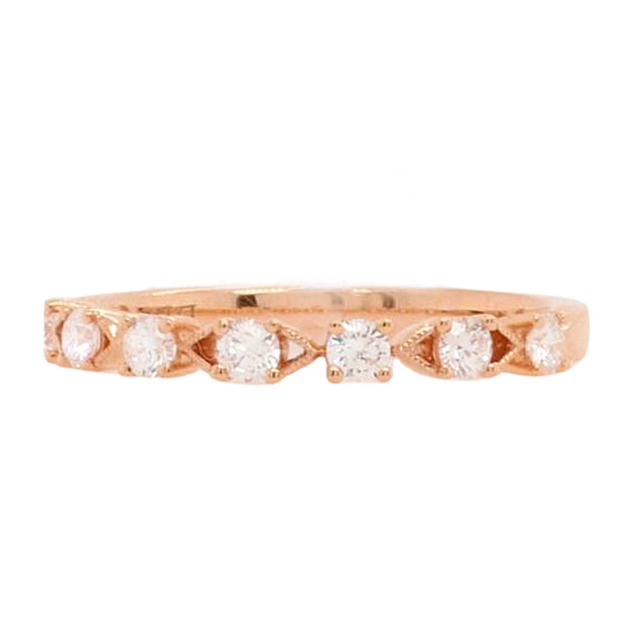 Rose Gold Diamond Geometric Band