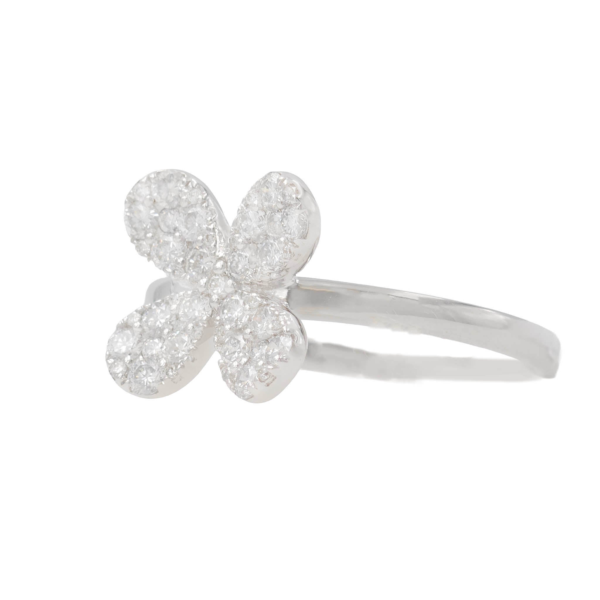 Pave Diamond Clover Ring