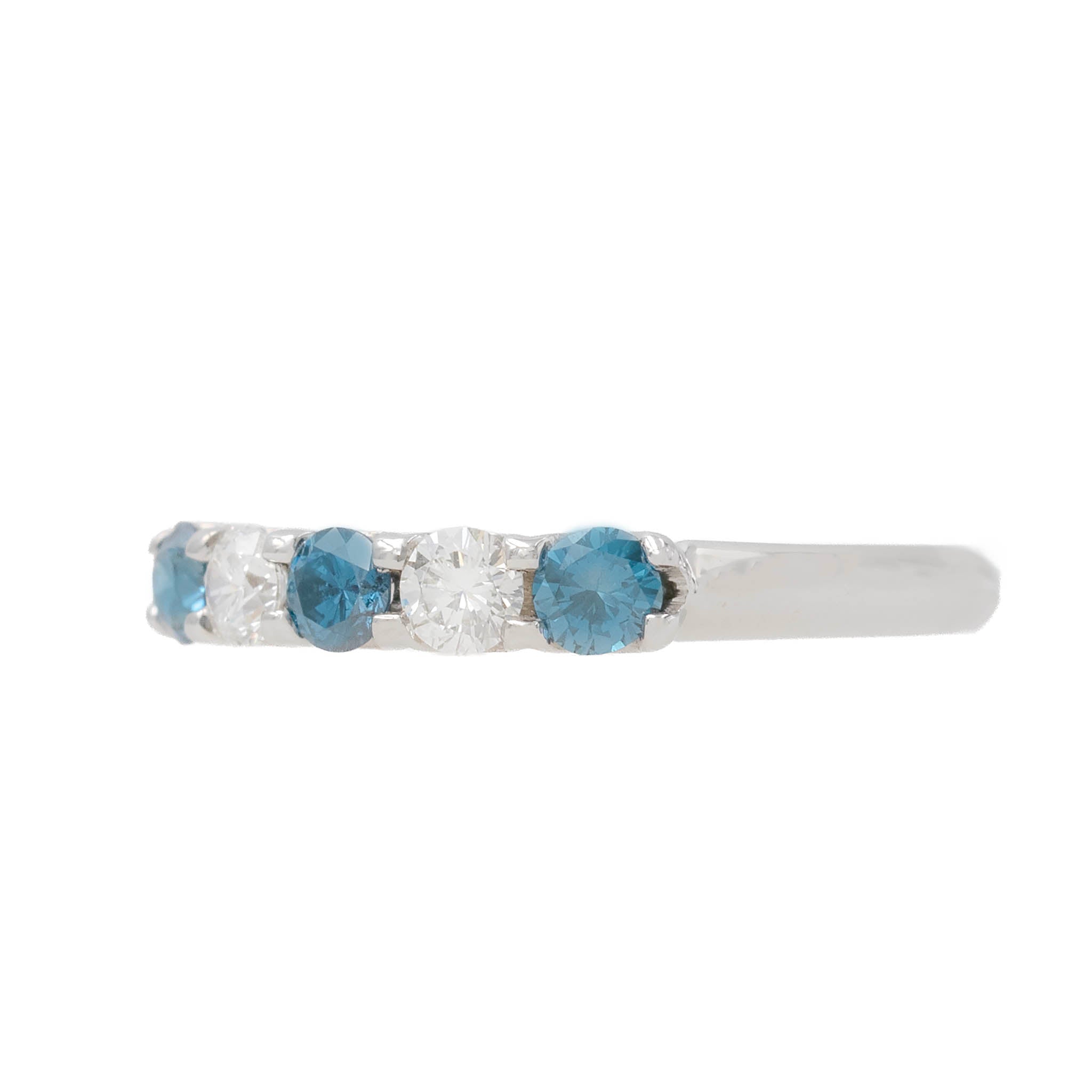 Blue And White Diamond Band