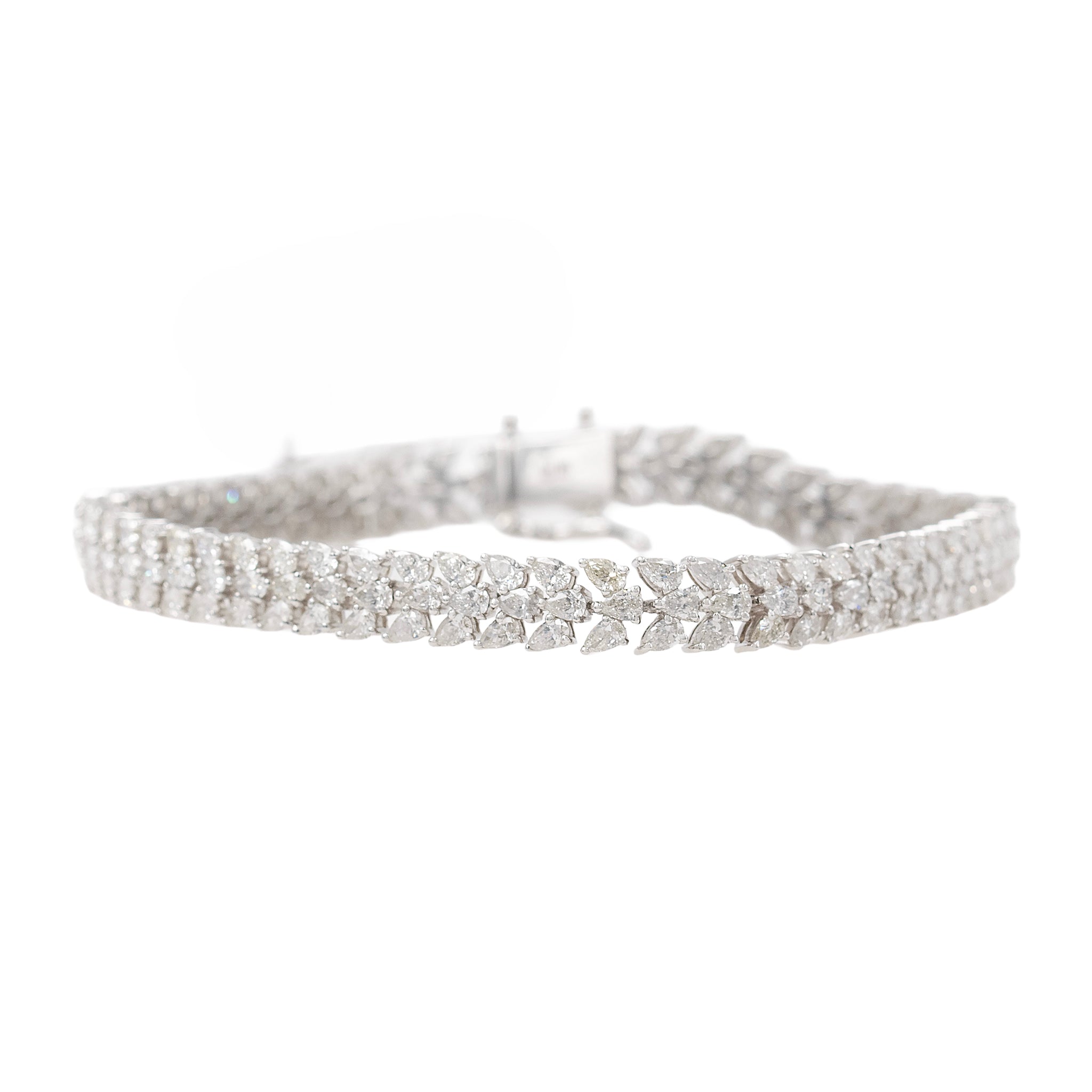 Diamond Cluster Line Bracelet