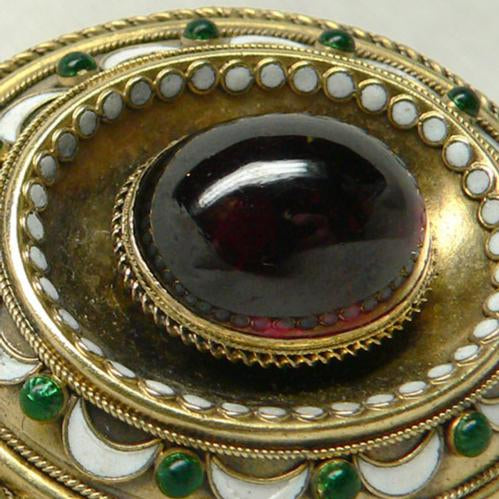 Antique Victorian Garnet Brooch