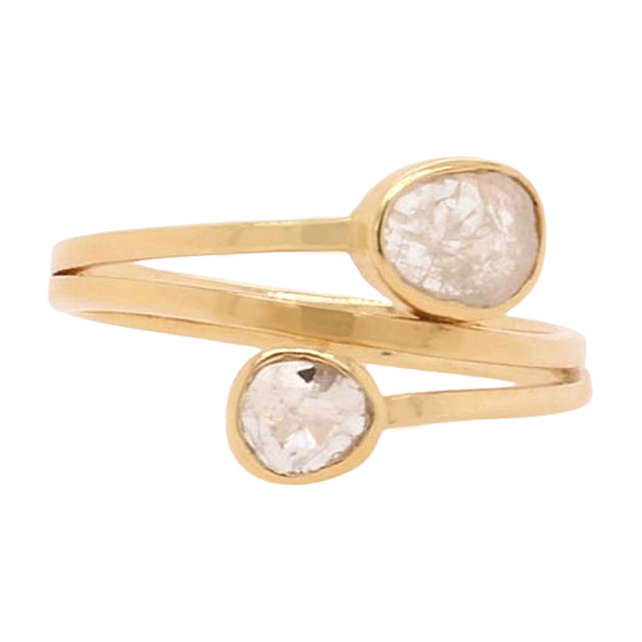 Diamond Slice Bypass Ring