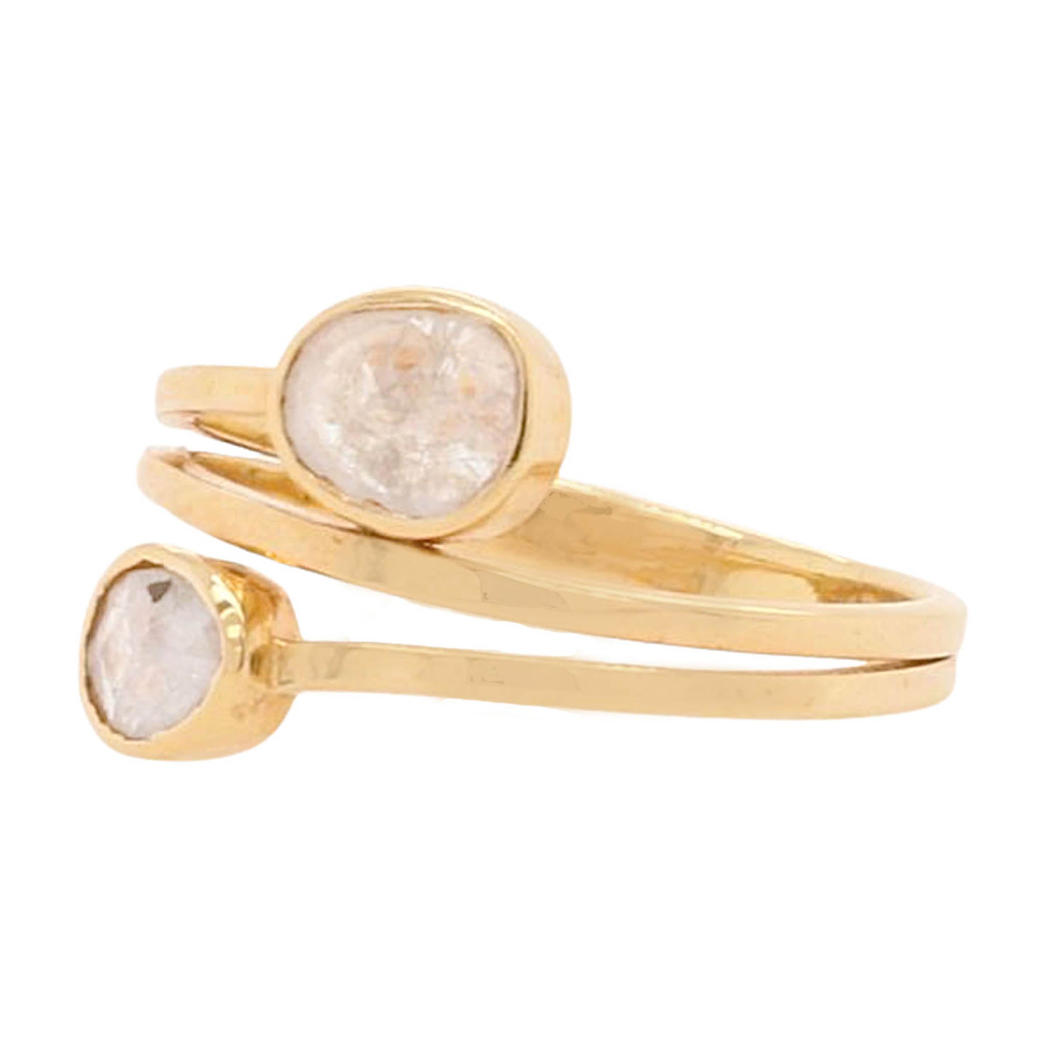 Diamond Slice Bypass Ring