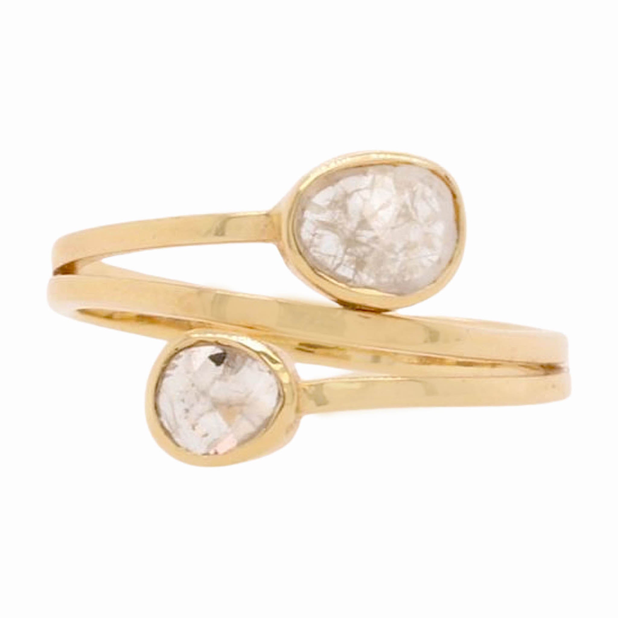 Diamond Slice Bypass Ring