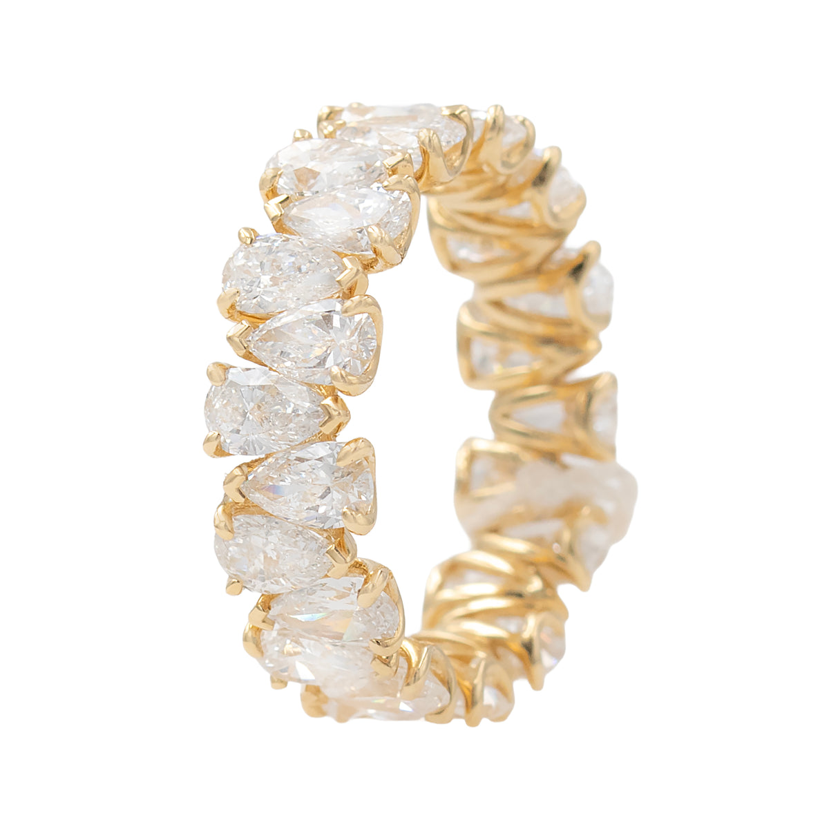 Alternating Pear Shaped Lab Grown Diamonds Eternity Band