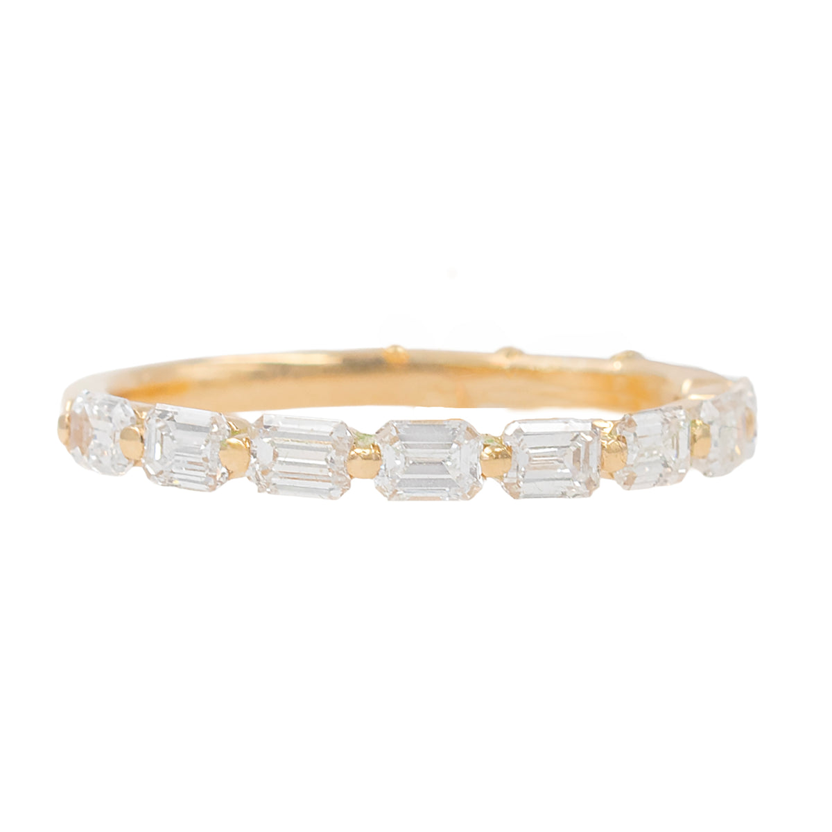 Emerald Cut Lab Grown Diamond Band