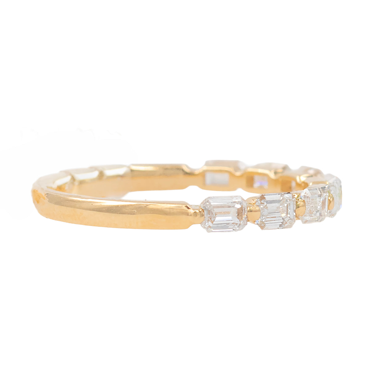 Emerald Cut Lab Grown Diamond Band
