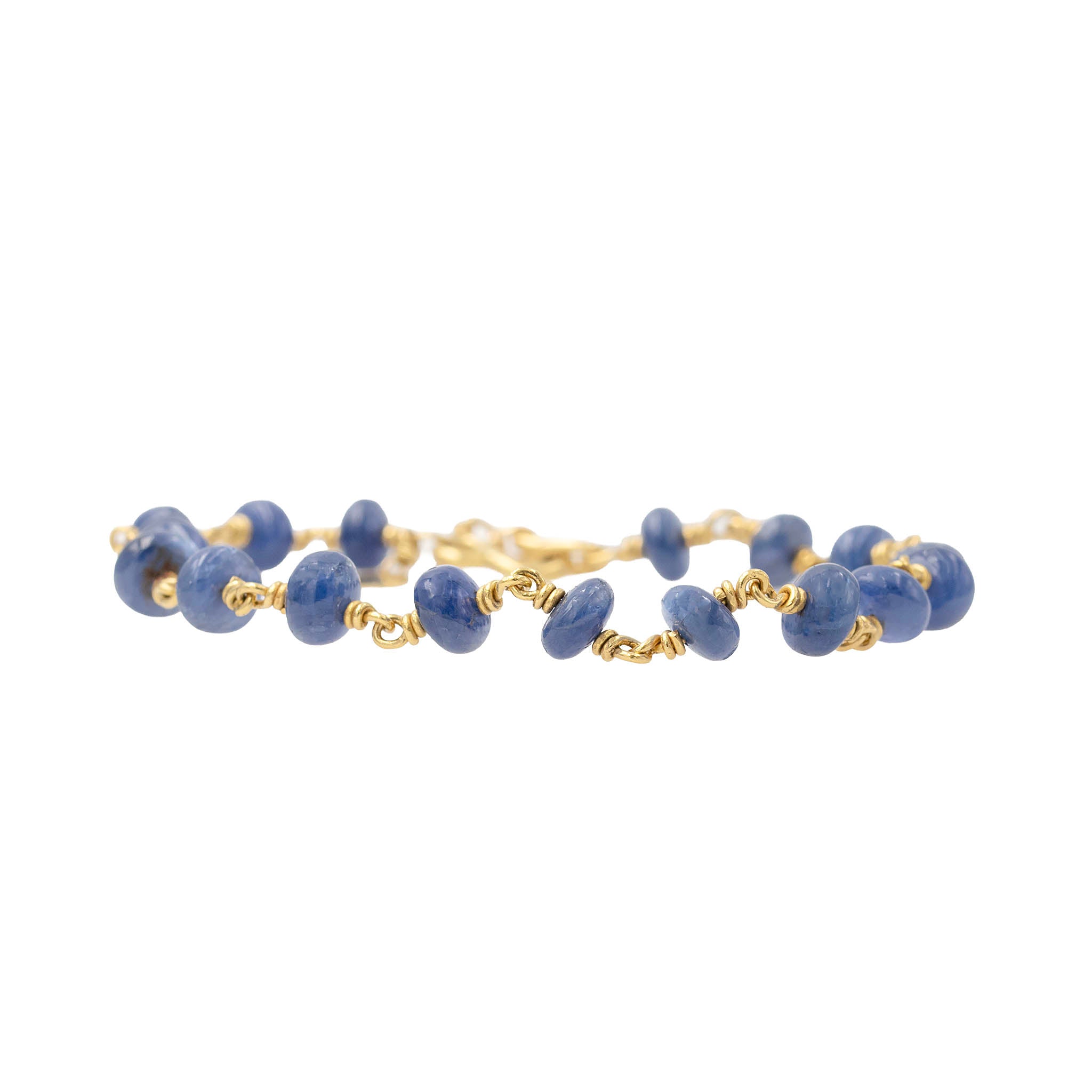 Cabochon Sapphire With Chain Bracelet