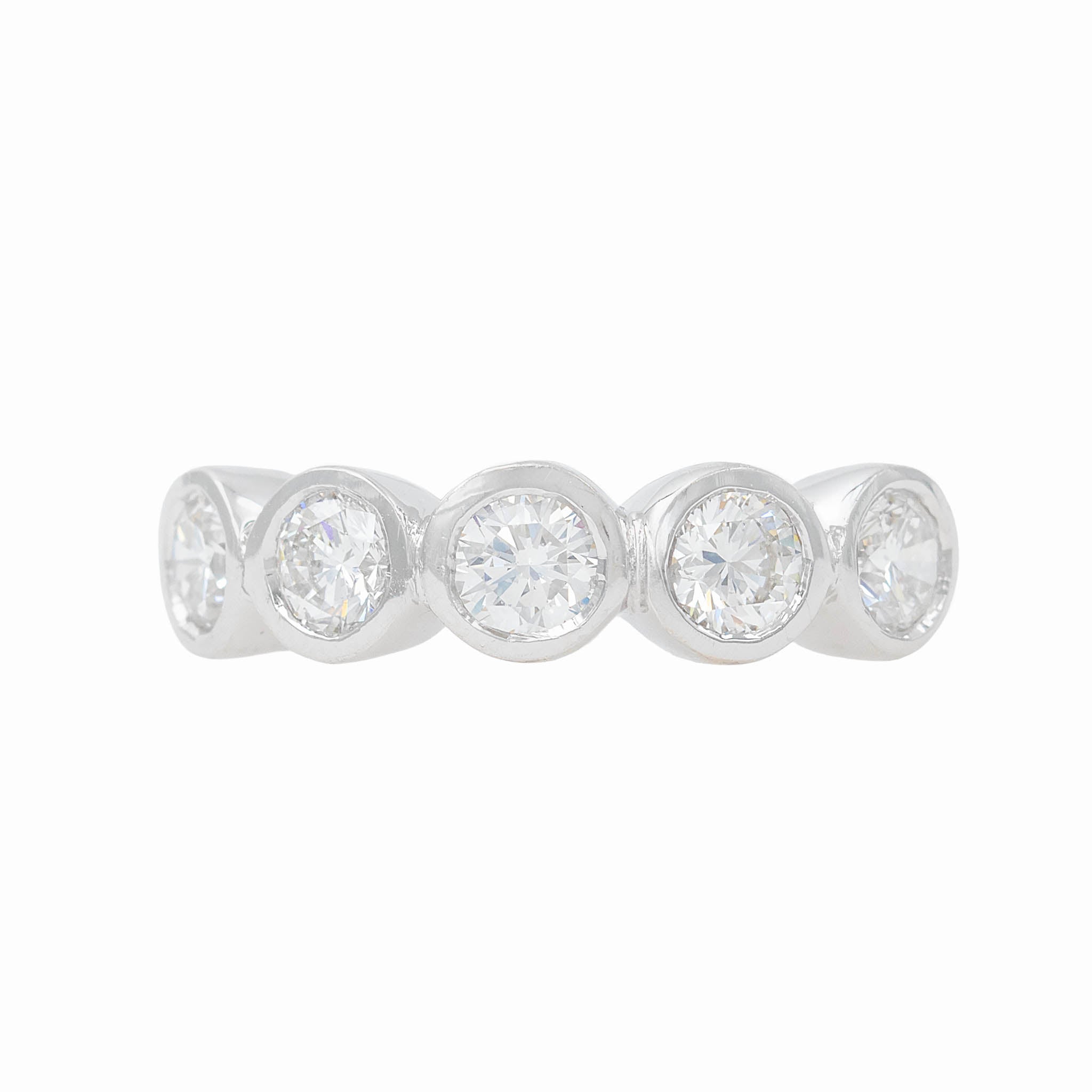 Bezel Set Round Diamond Band