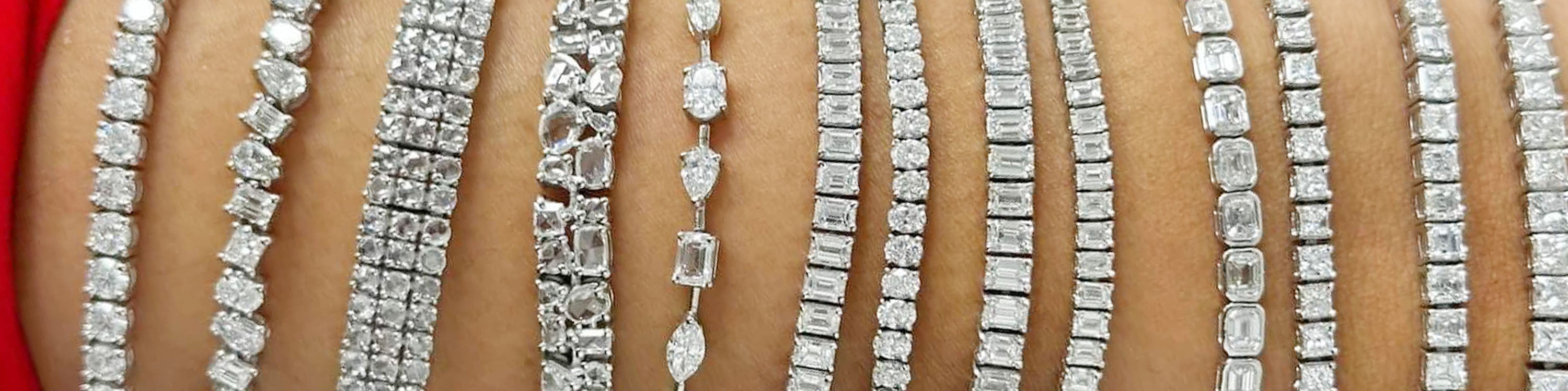 Diamond line bracelets