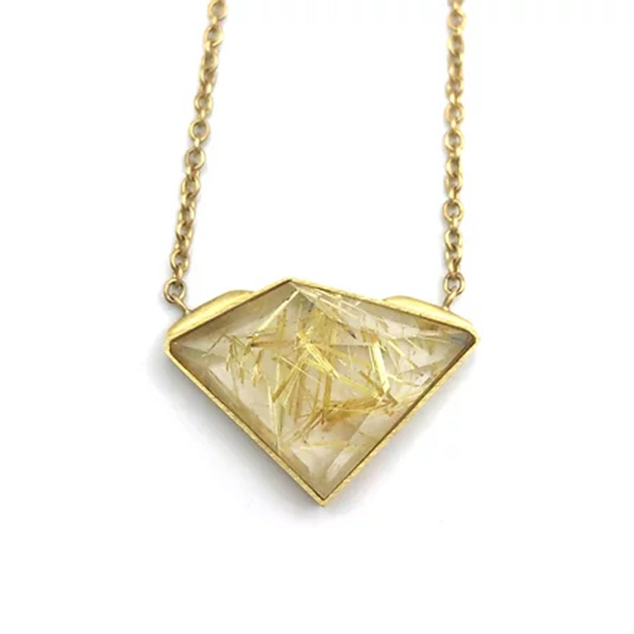 Champagne Rutilated Quartz Necklace