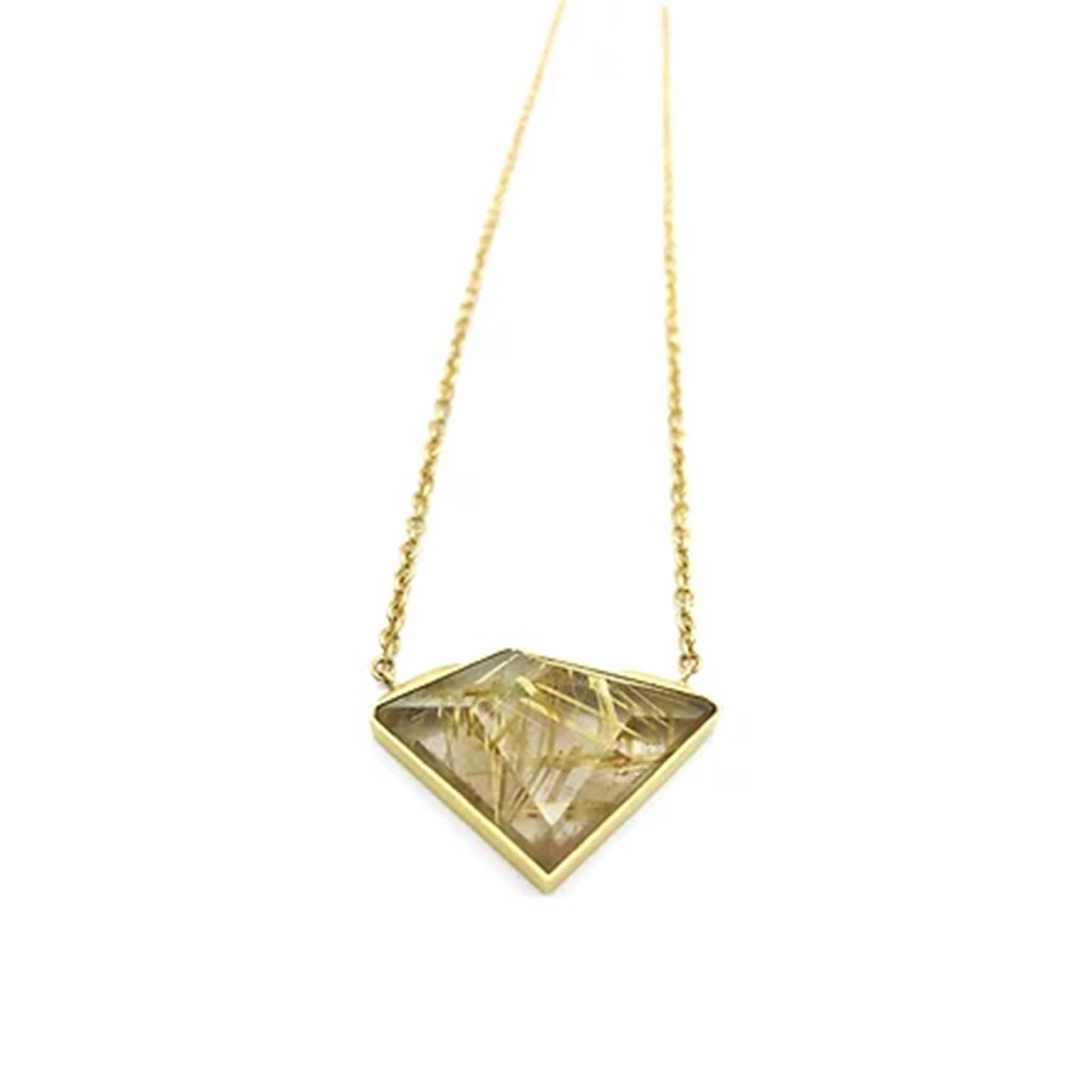 Champagne Rutilated Quartz Necklace