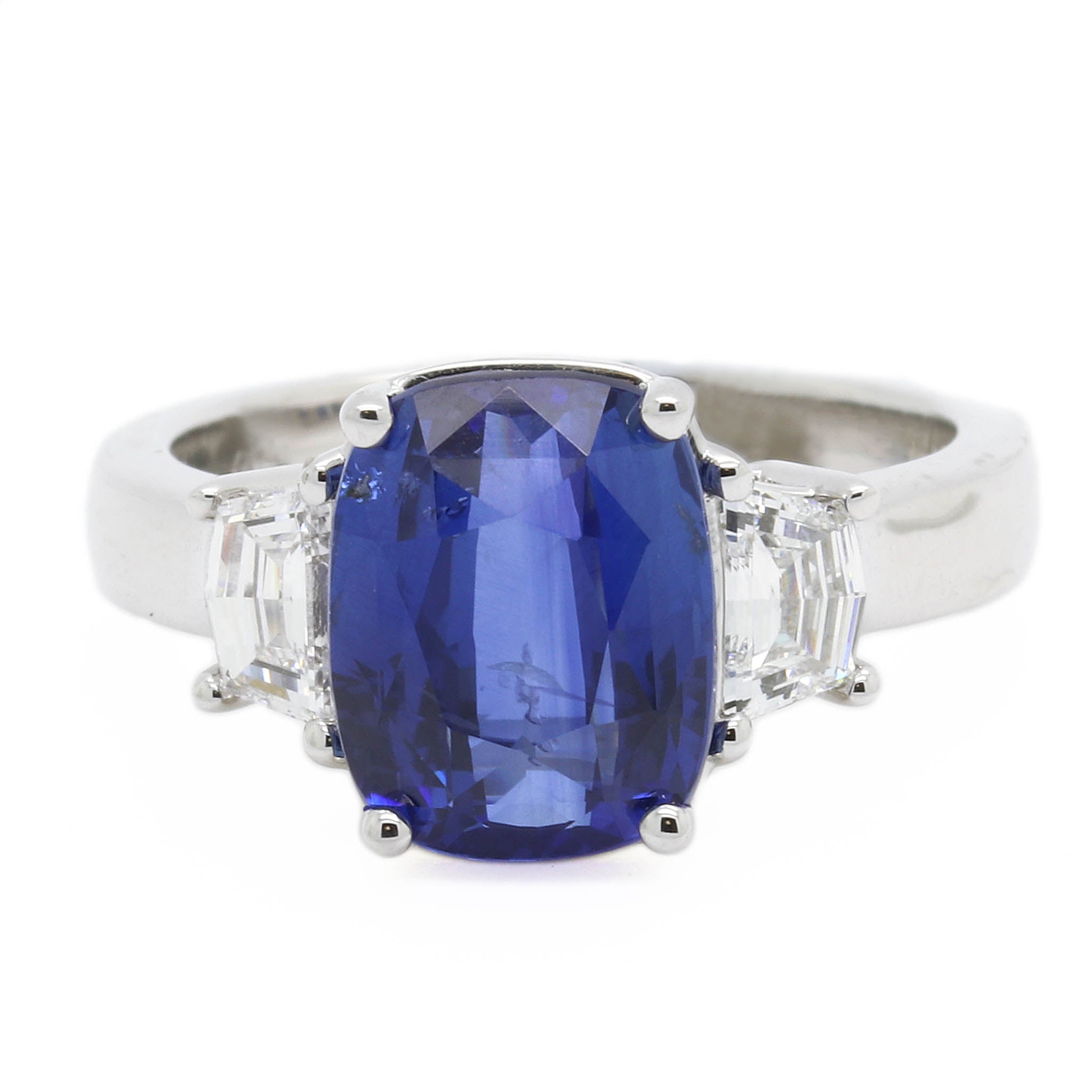 Three Stone Sapphire and Diamond Ring