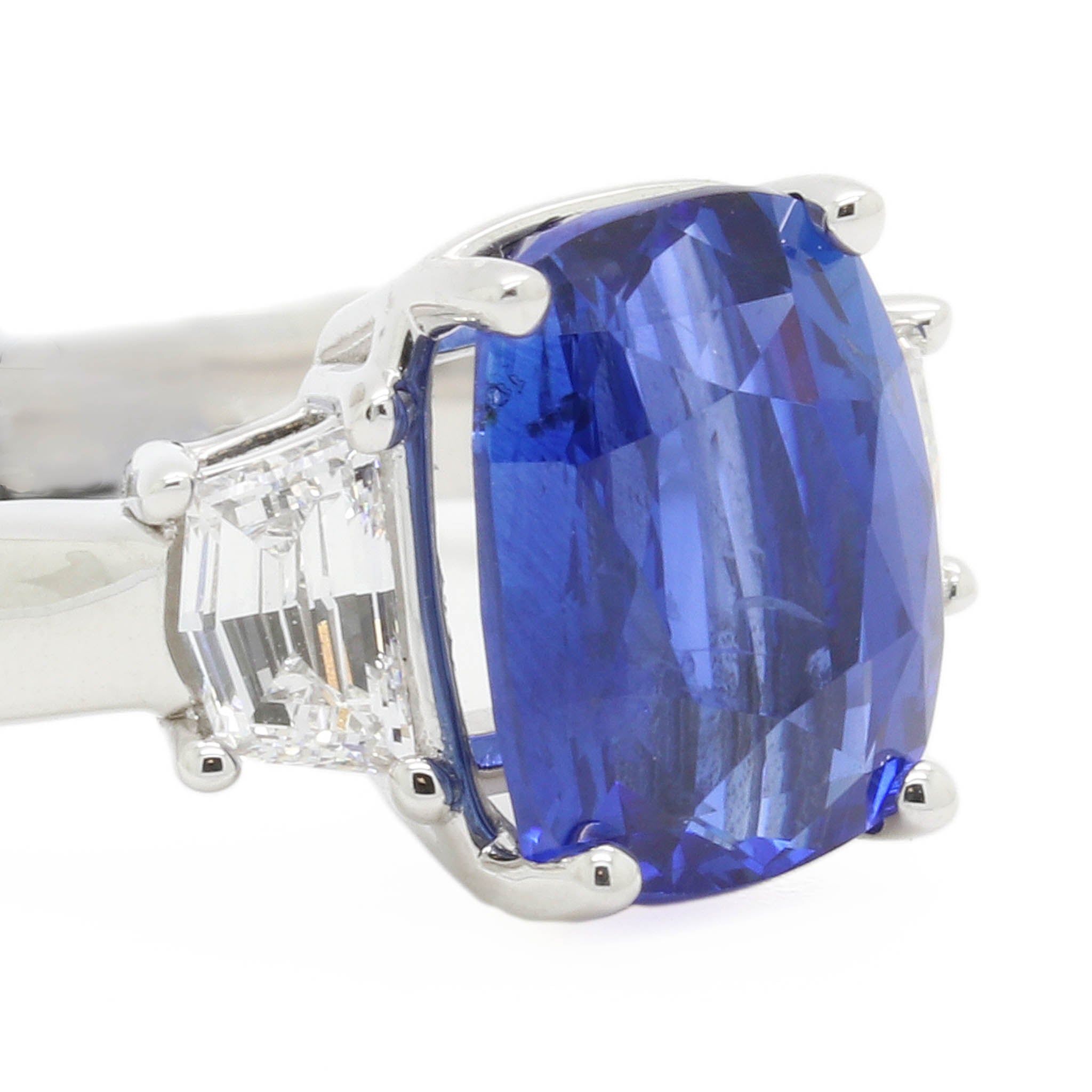 Three Stone Sapphire and Diamond Ring