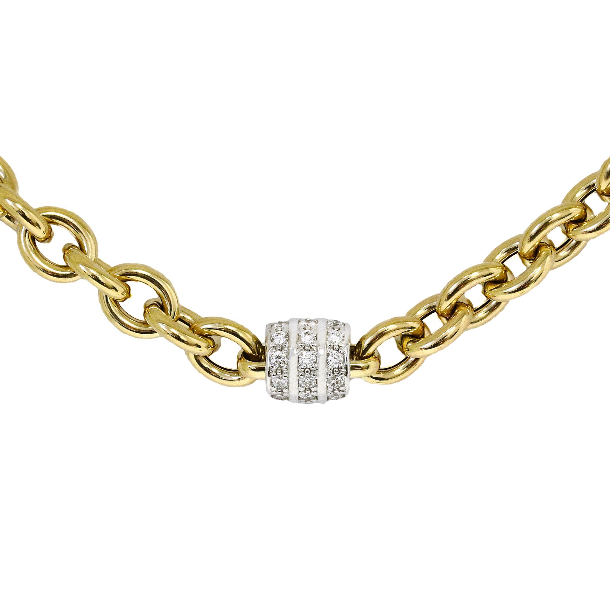 Heavy Rolo Chain with Diamond Section