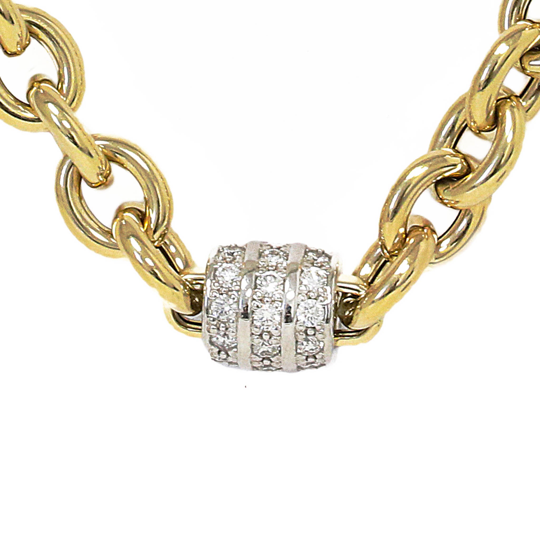 Heavy Rolo Chain with Diamond Section
