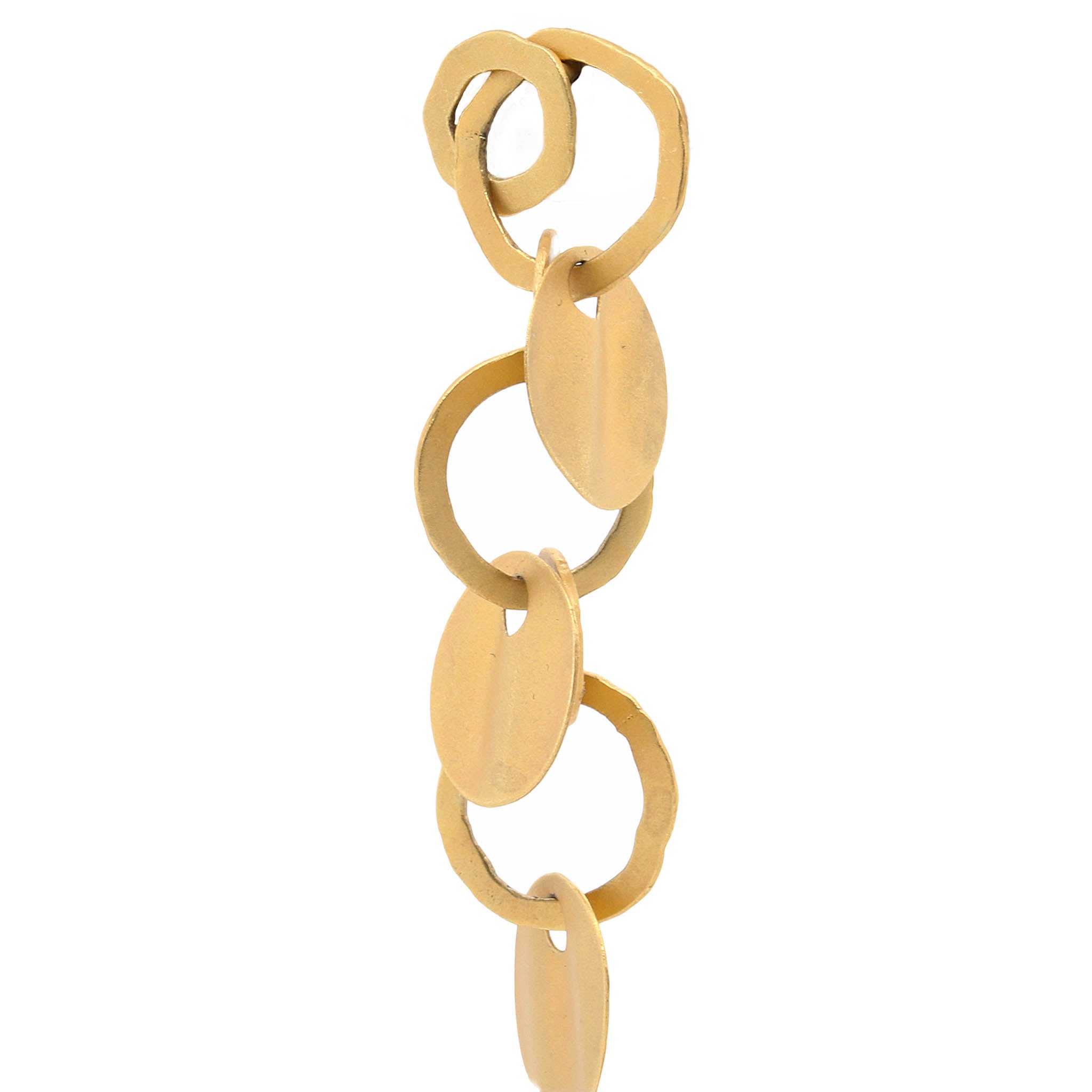 Satin Finish Circular Drop Earrings
