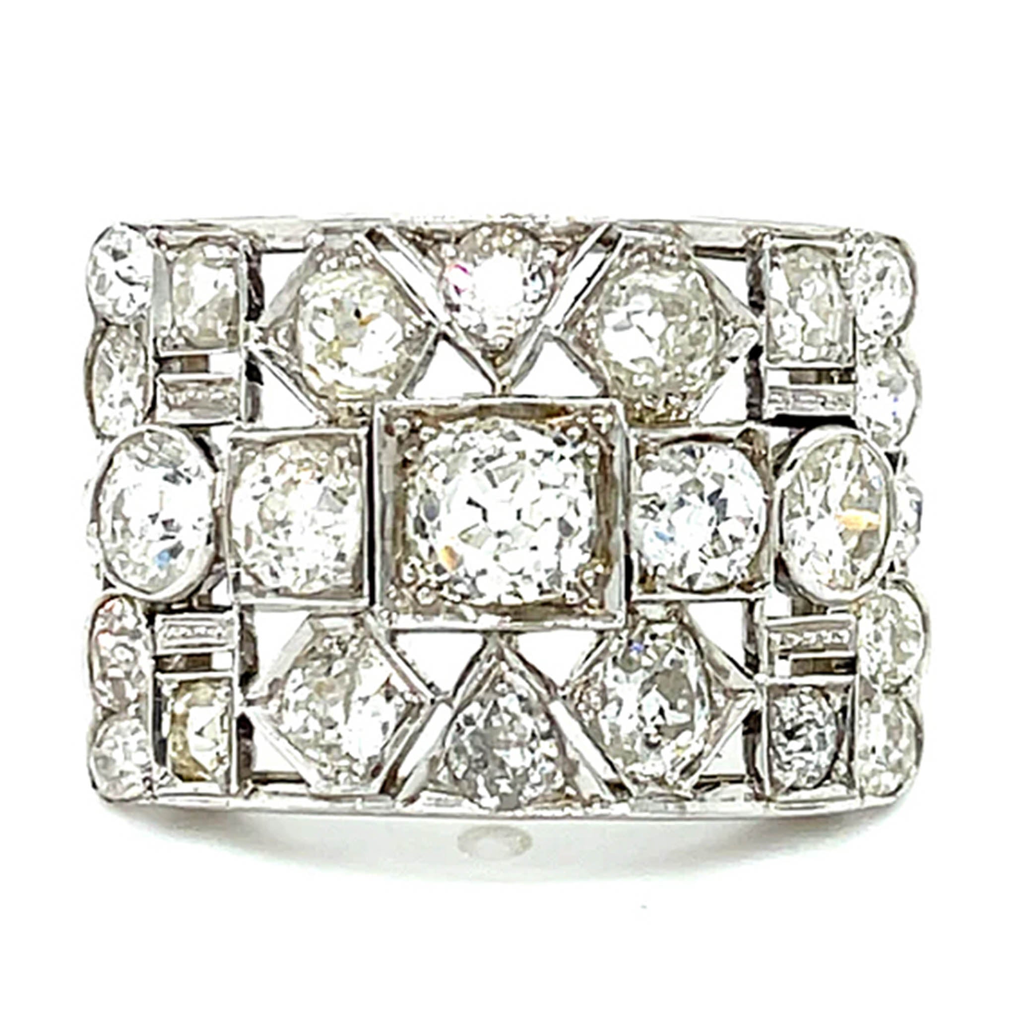 Handmade Platinum Diamond Band