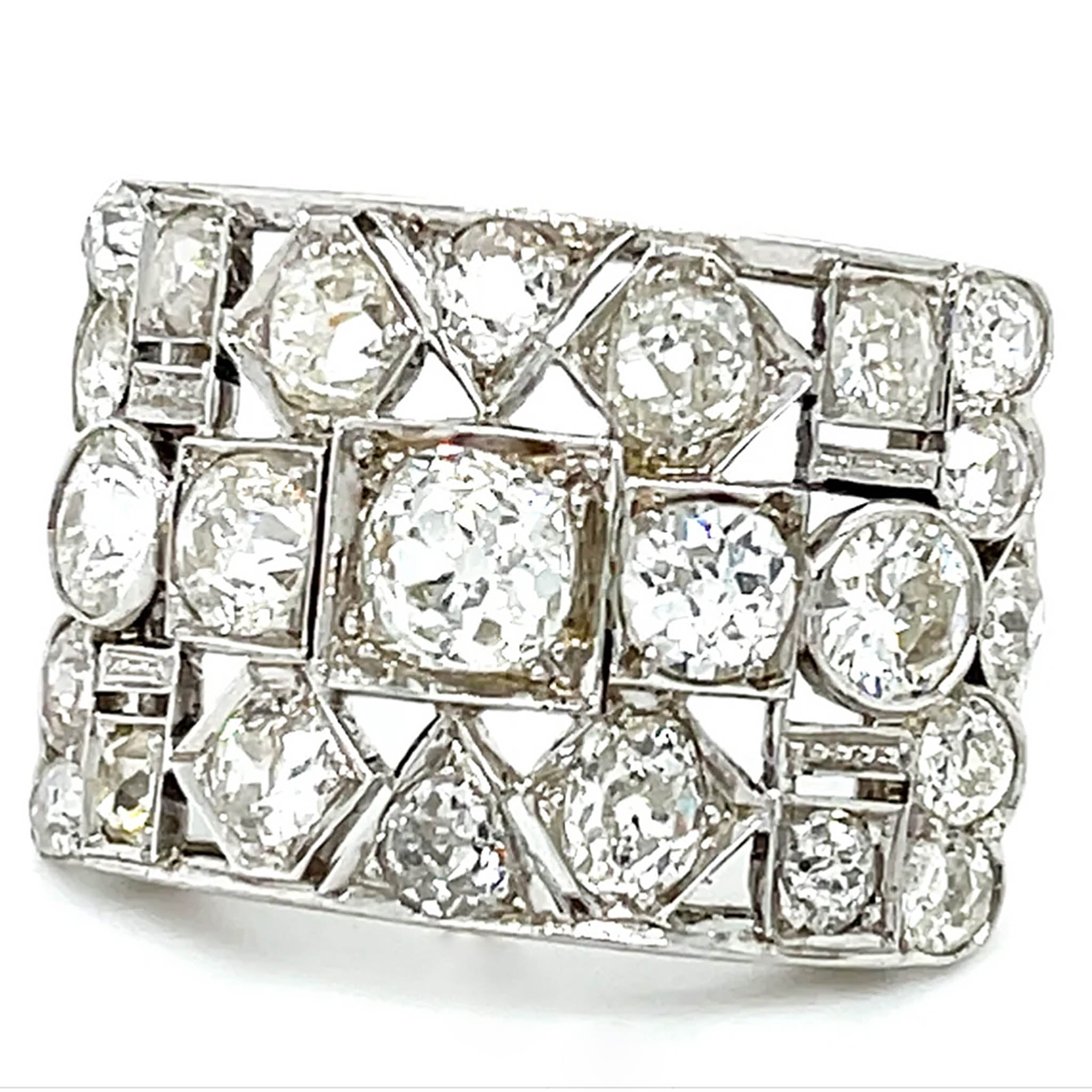 Handmade Platinum Diamond Band