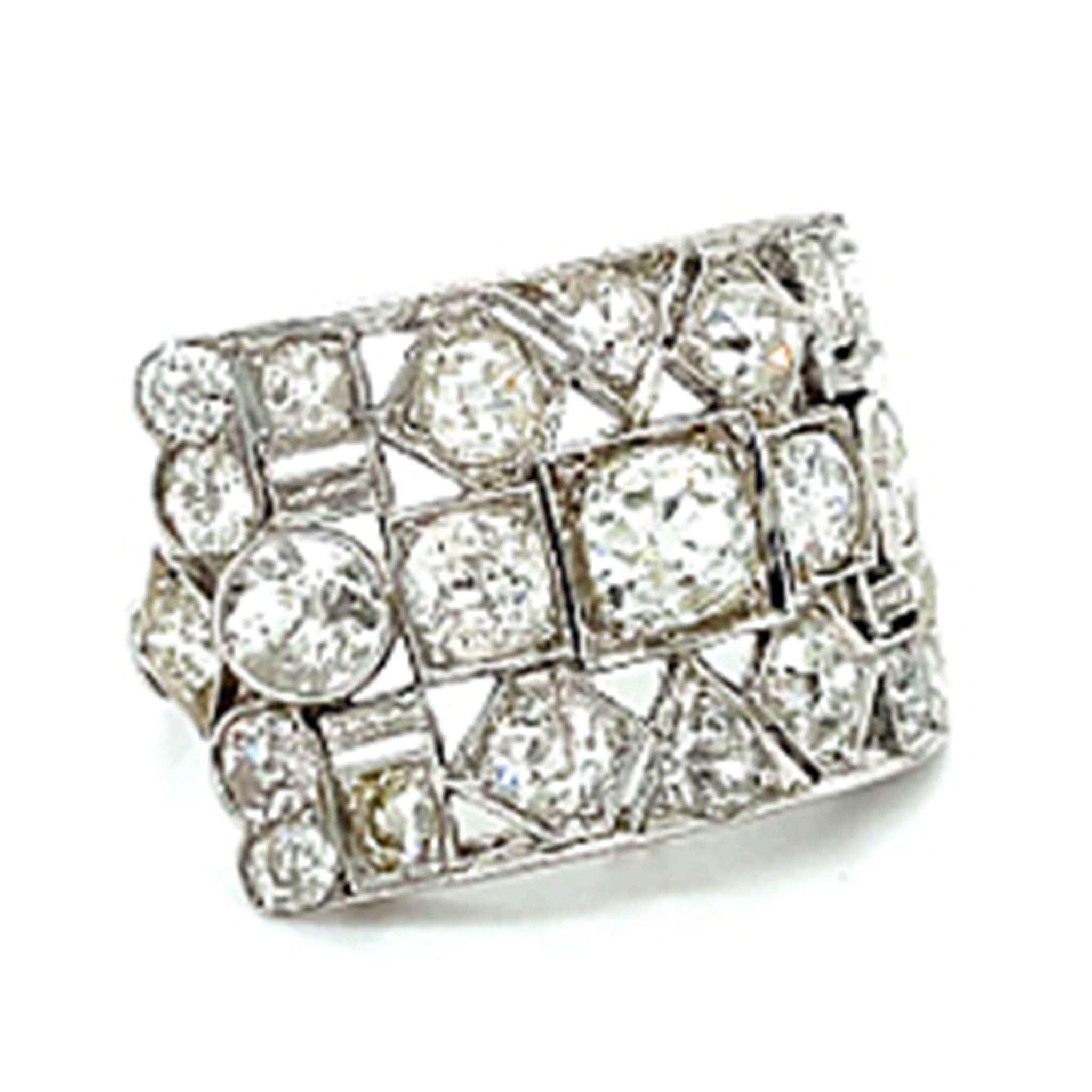 Handmade Platinum Diamond Band