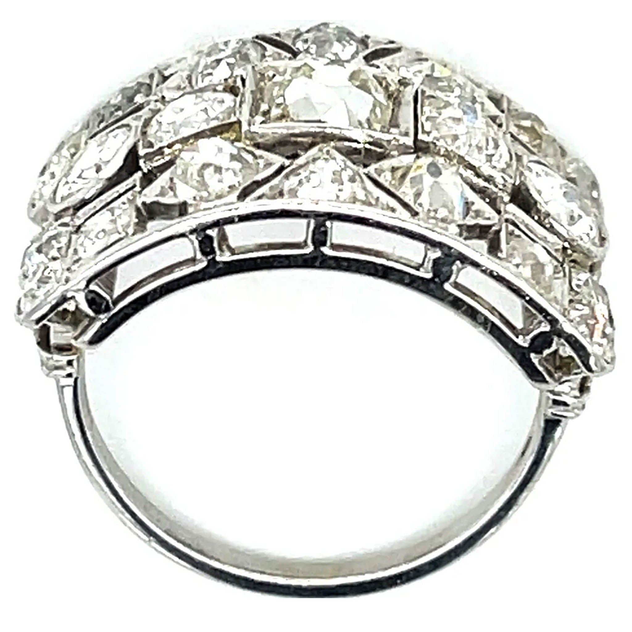 Handmade Platinum Diamond Band