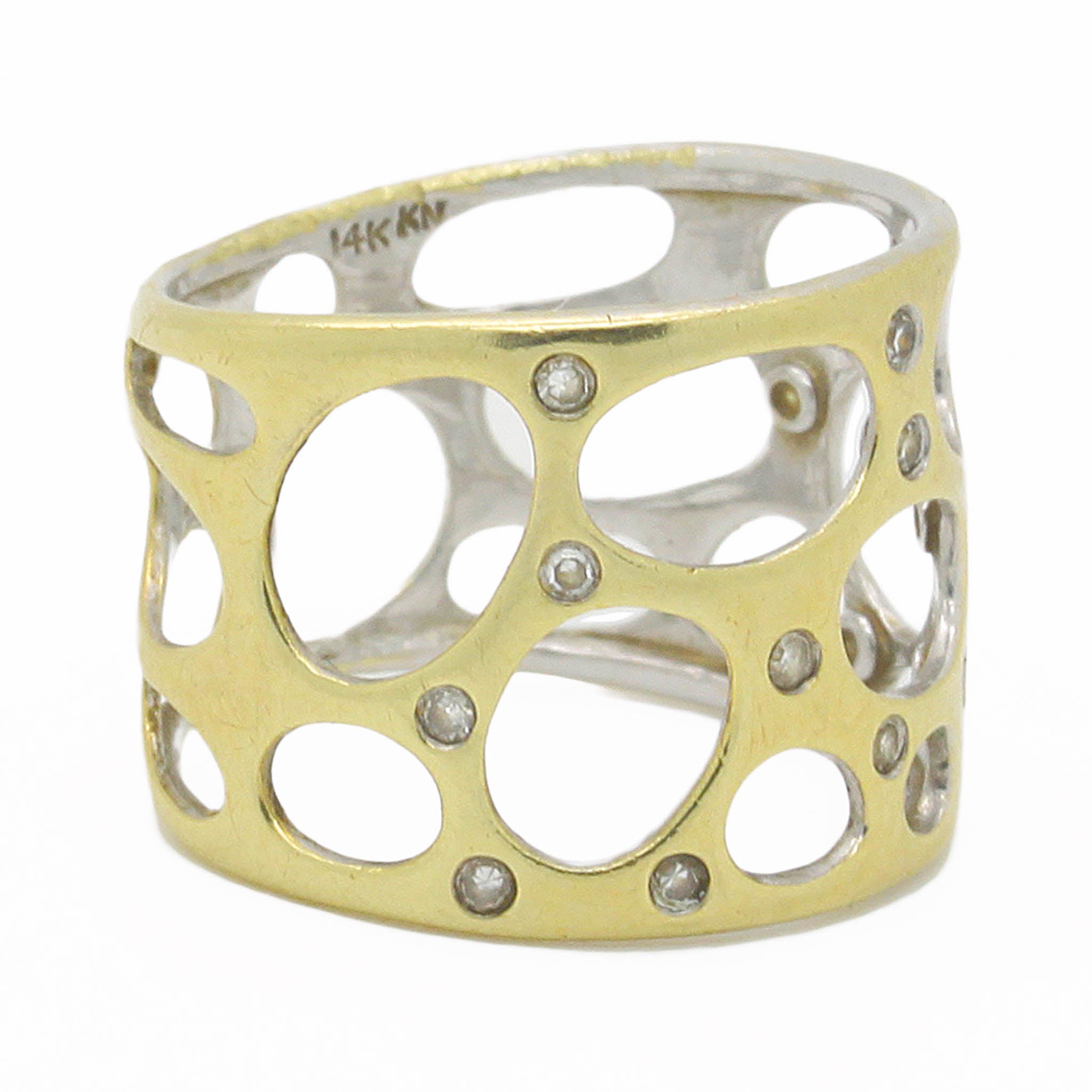 Wide Openwork Band With Diamonds