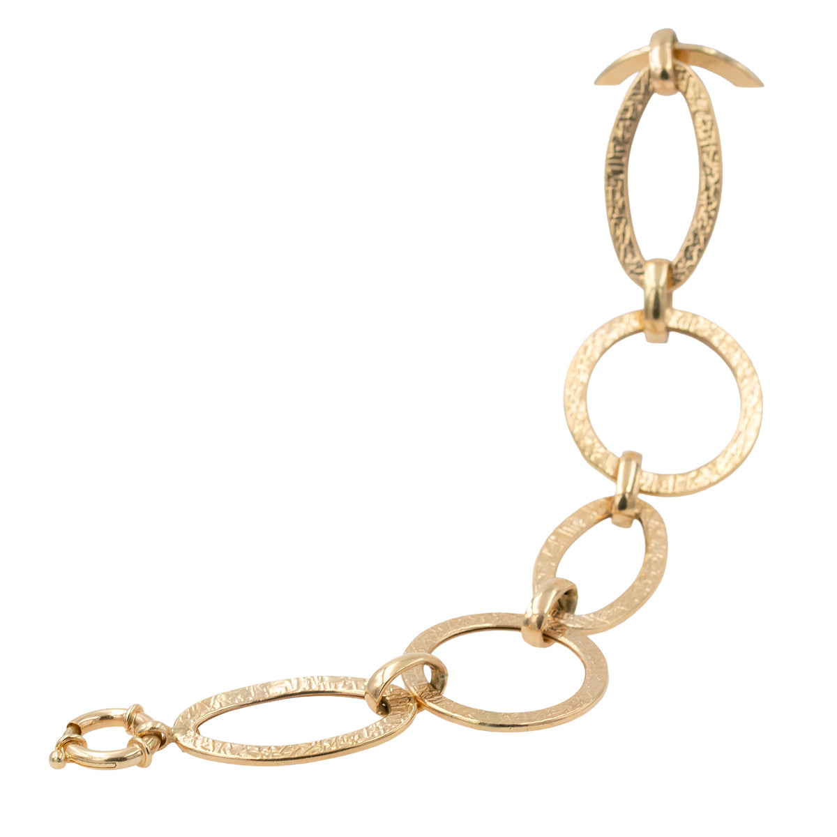 Large Textured Link Bracelet