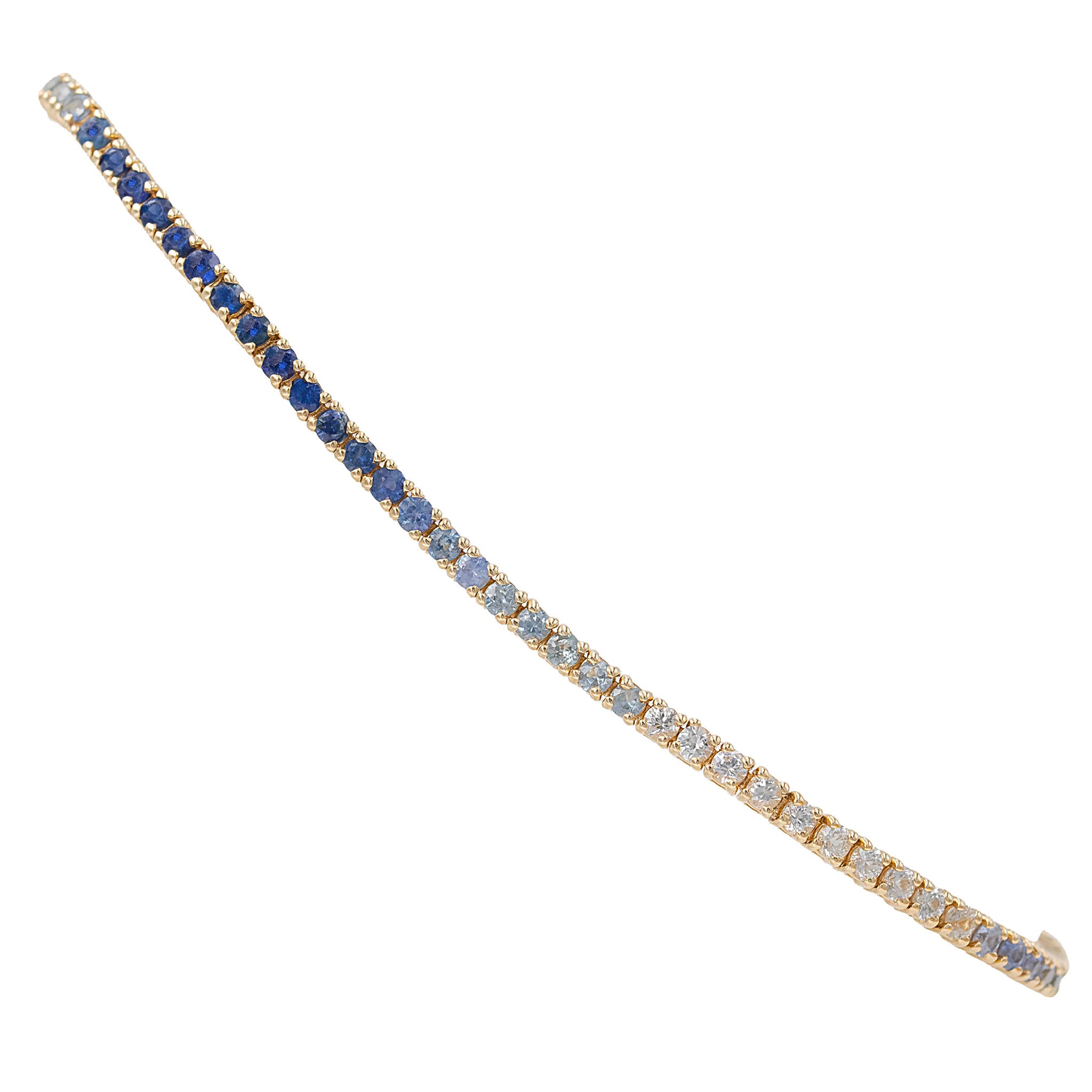 Ombre Blue Sapphire Line Bracelet