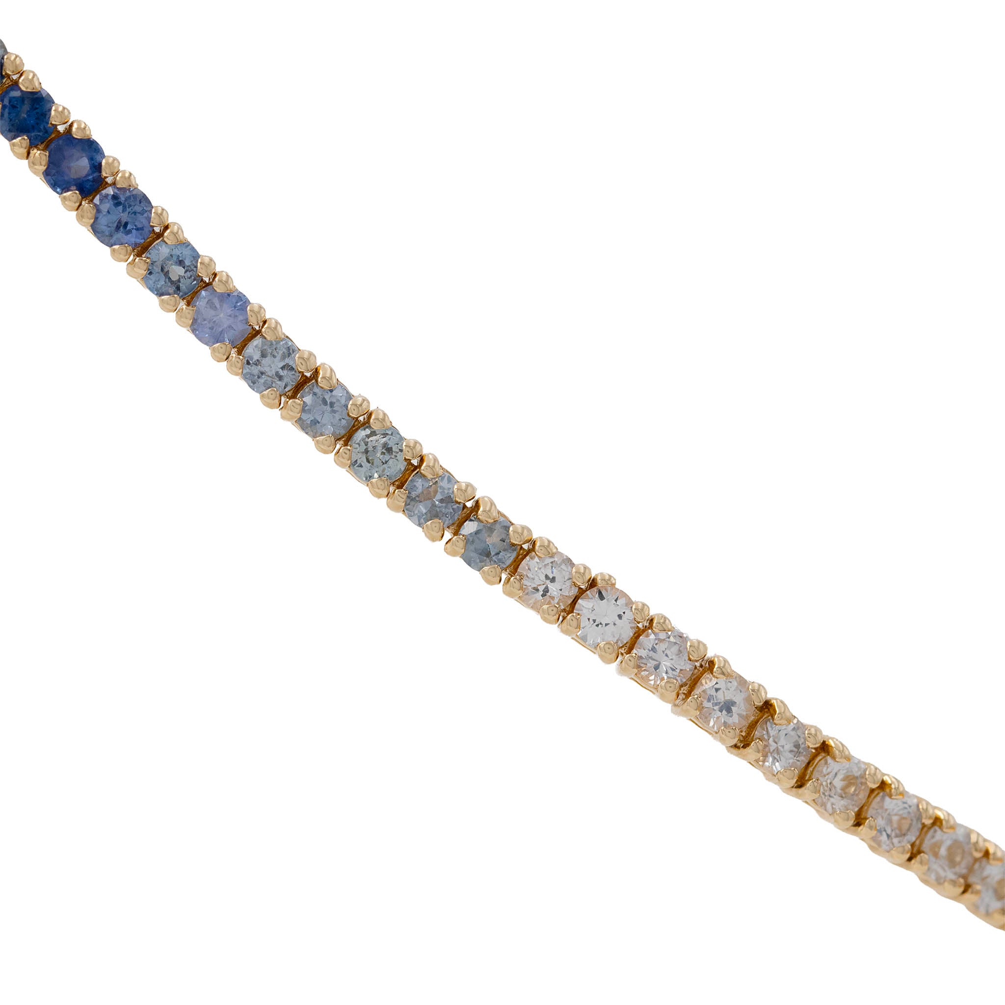 Ombre Blue Sapphire Line Bracelet