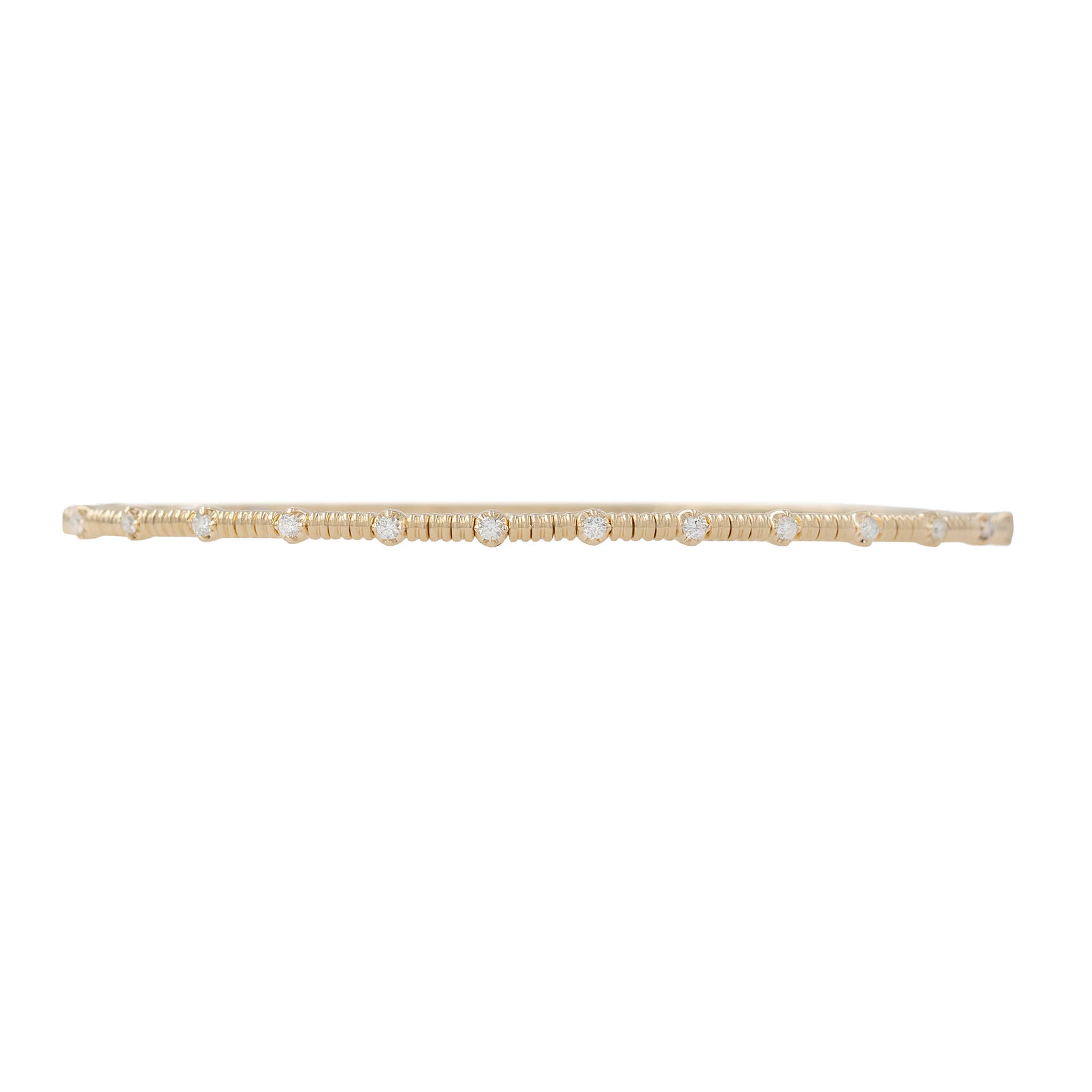 Thin Flexible Bangle With Diamonds