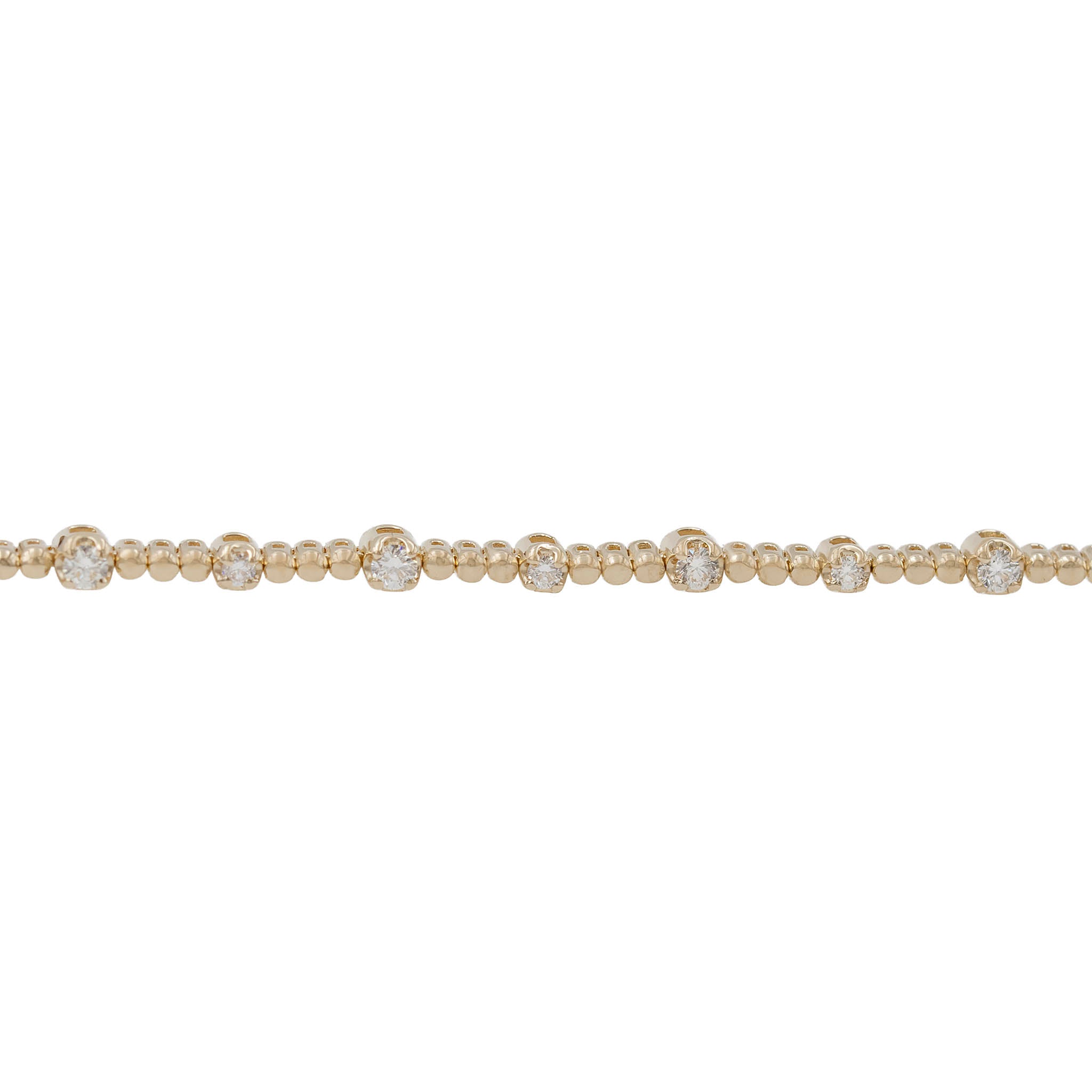 Bubble Bead Diamond Line Bracelet