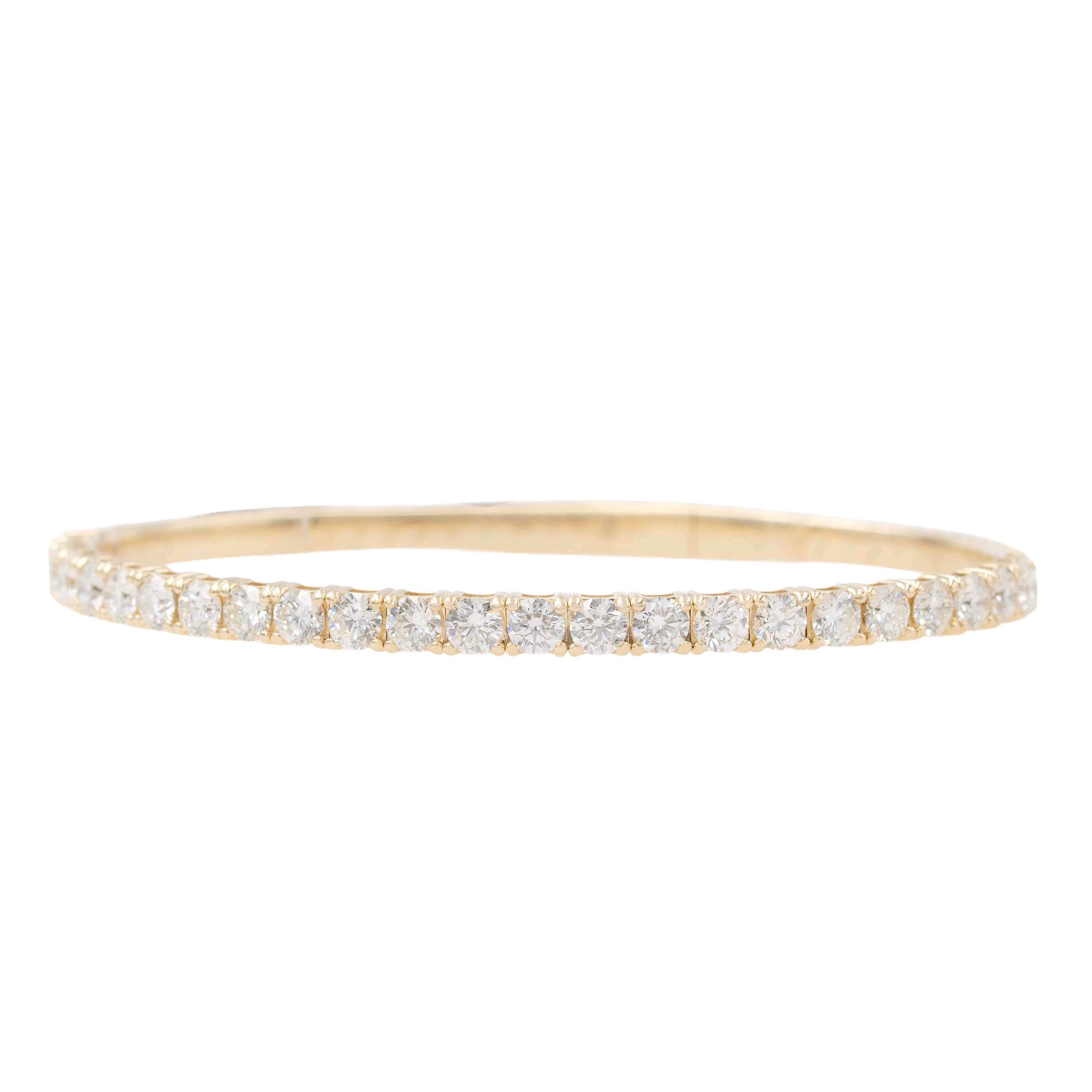 Round Diamond Flexi Bangle Bracelet