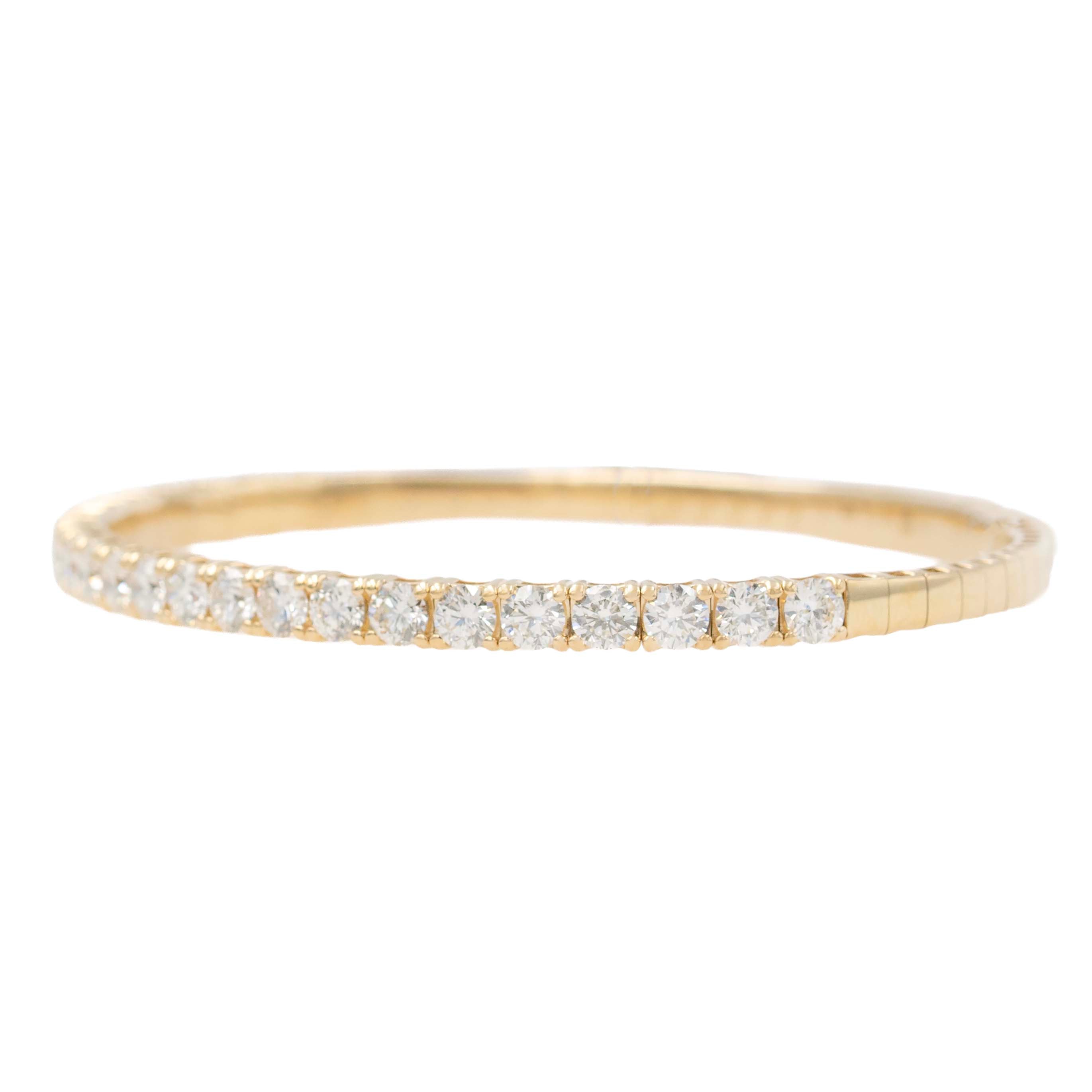 Round Diamond Flexi Bangle Bracelet