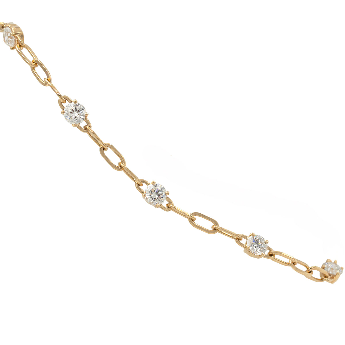 Lab Grown Diamond Station Link Bracelet