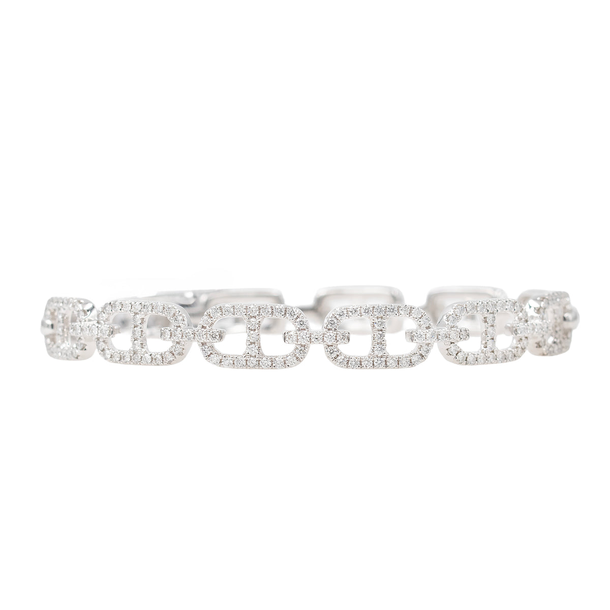 Diamond Mariner Link Bangle Bracelet