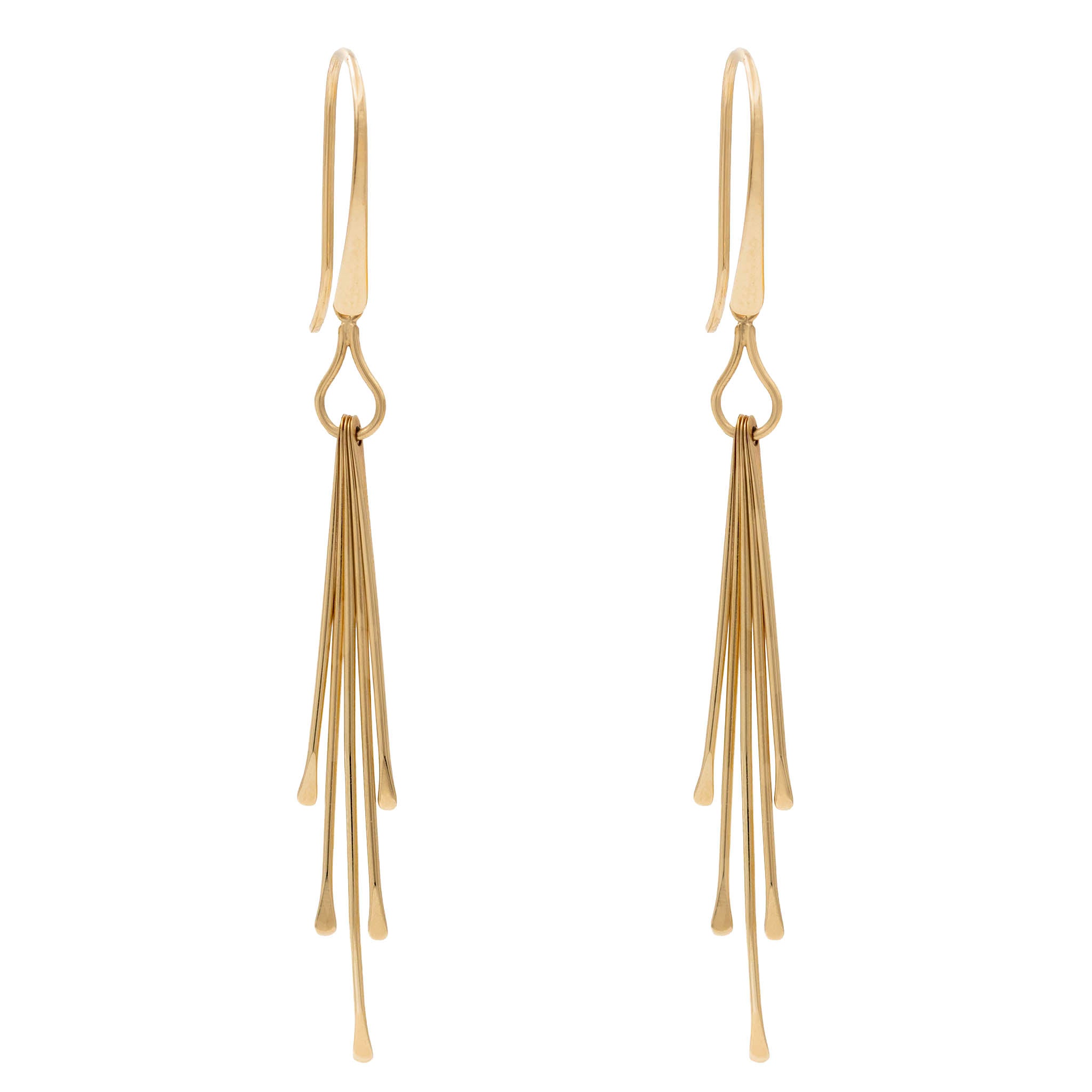 Gold Stick Drop Earrings