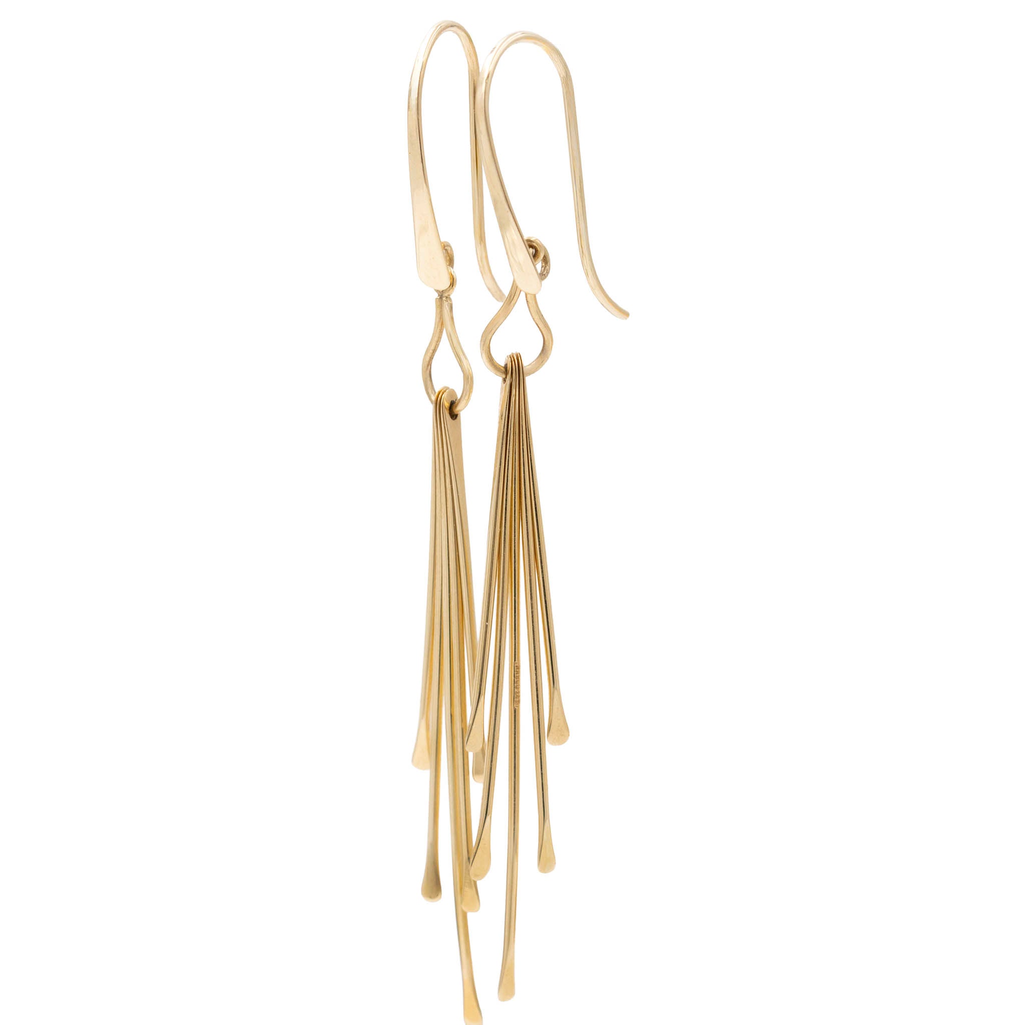 Gold Stick Drop Earrings