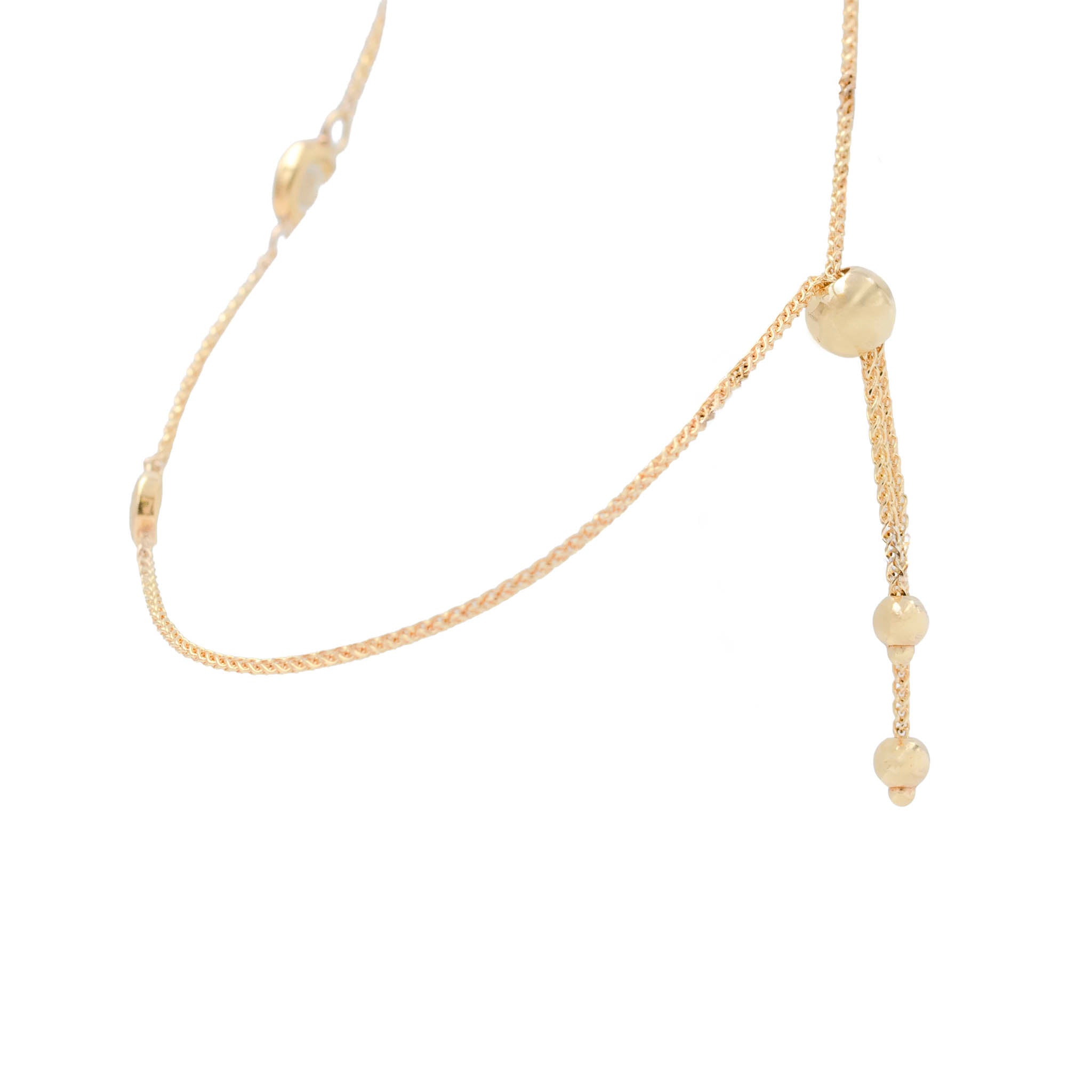 Three Bezel Set Diamond Bolo Bracelet