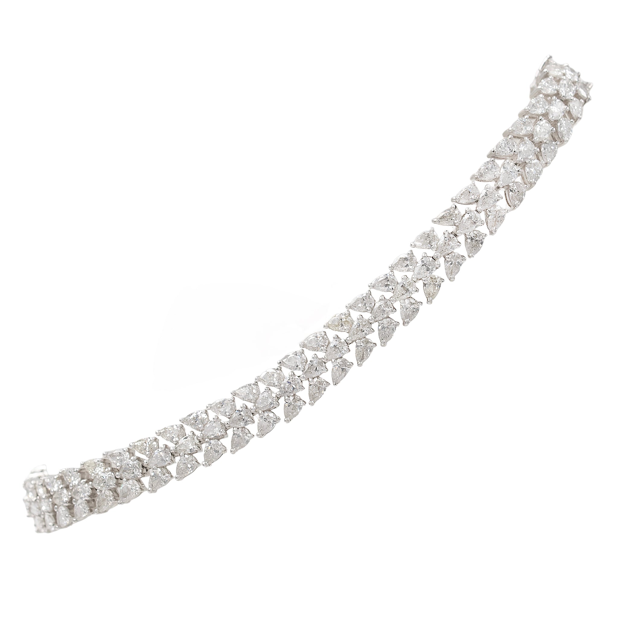 Diamond Cluster Line Bracelet