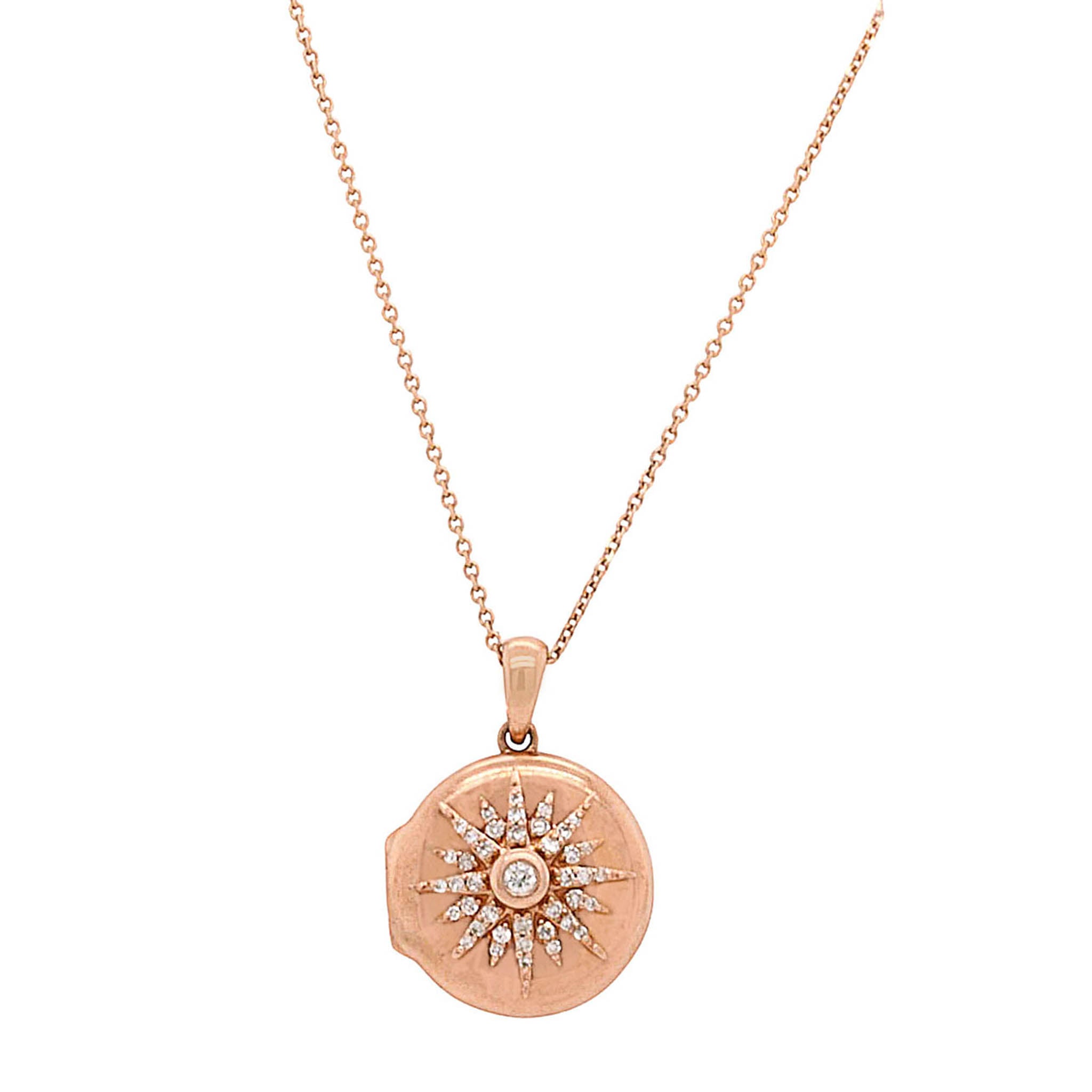 Rose Gold 10k Diamond Locket