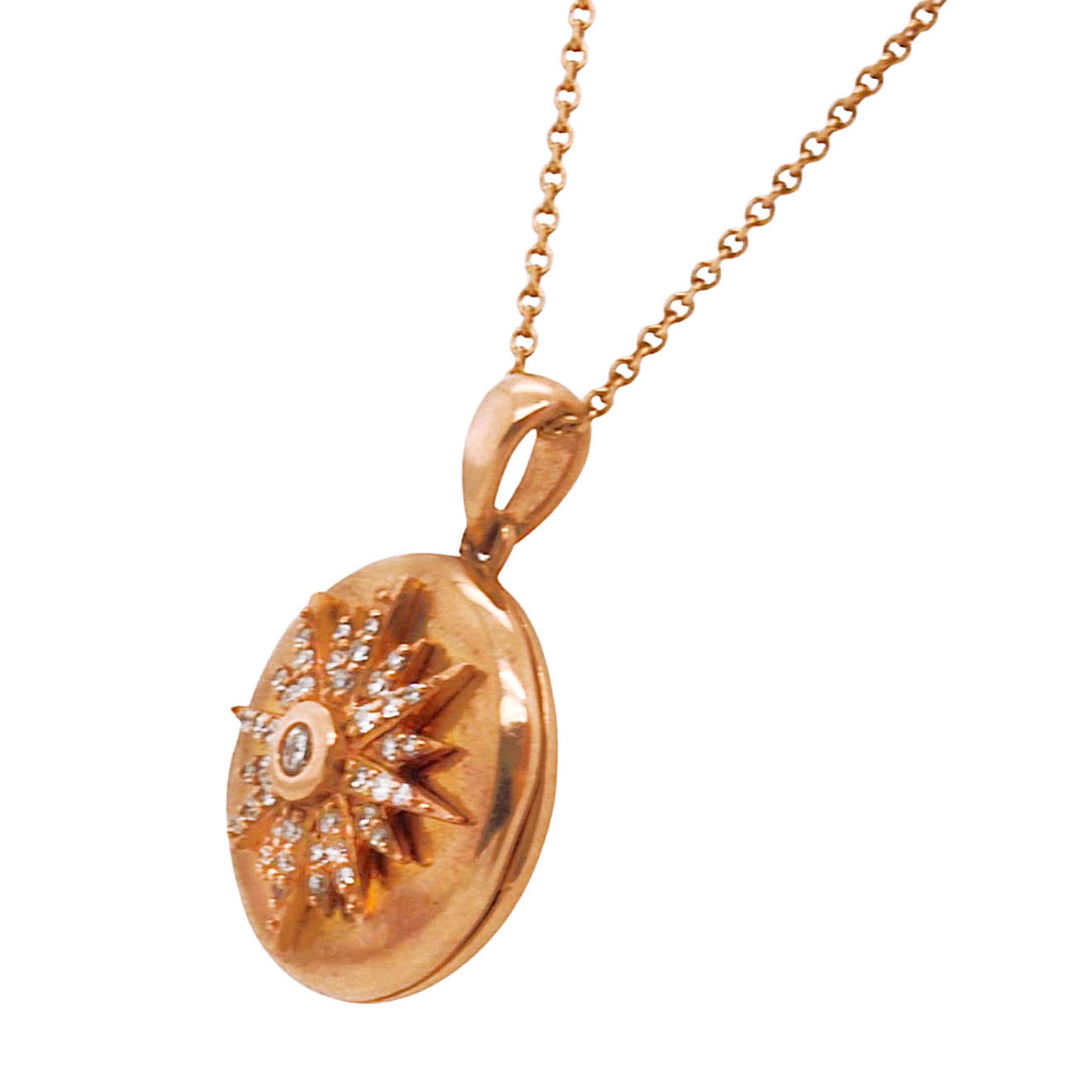 Rose Gold 10k Diamond Locket