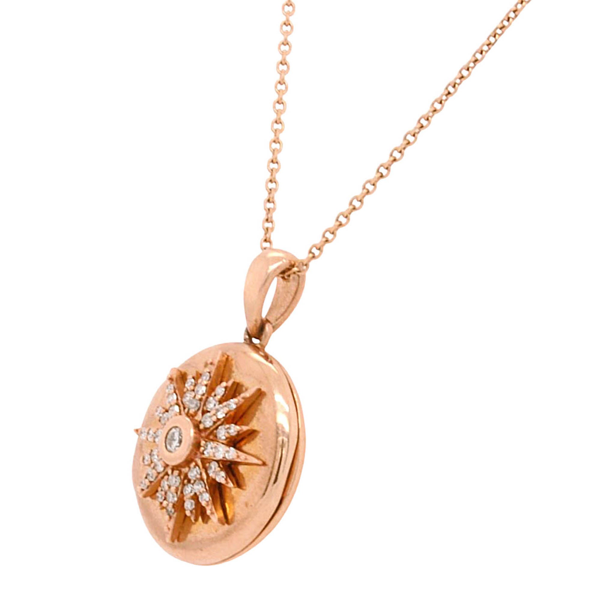 Rose Gold 10k Diamond Locket