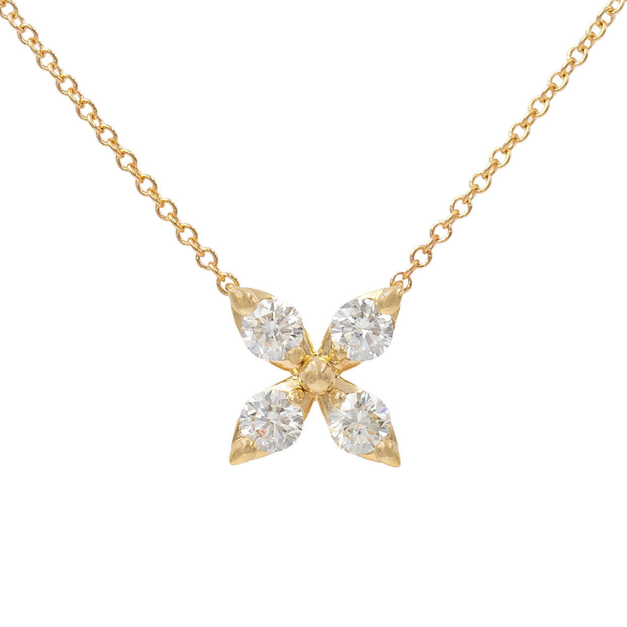 Diamond Clover Pendant Necklace