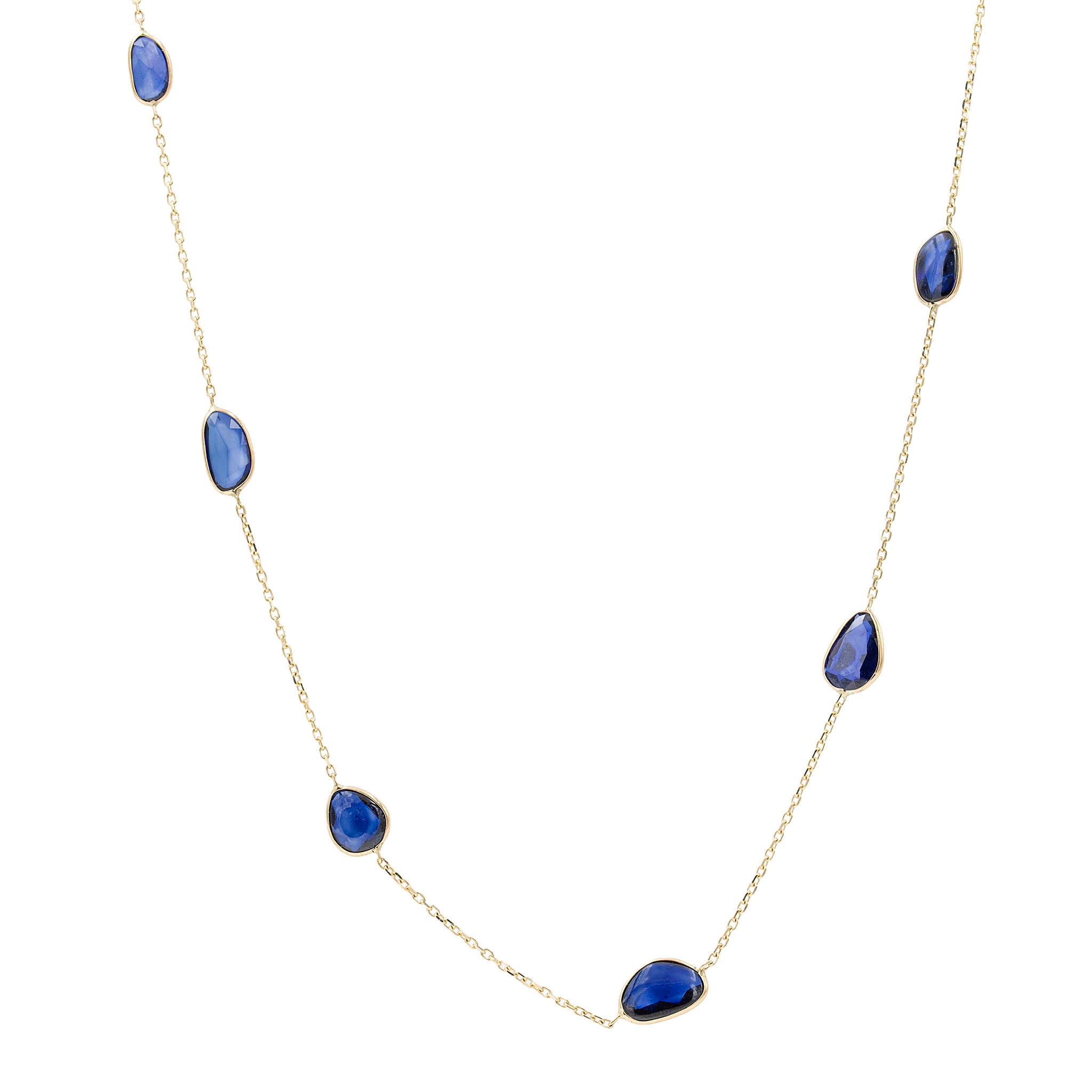 Sapphire Slice Station Necklace